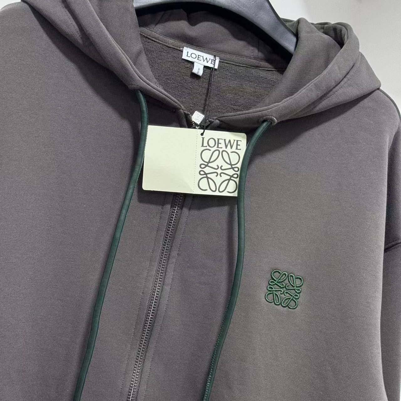 Loewe Zip-up Hoodie In Cotton - DopestKickz