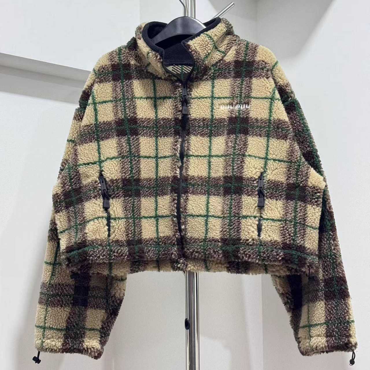 Gucci Checked Teddy Jacket With Zipper - DopestKickz