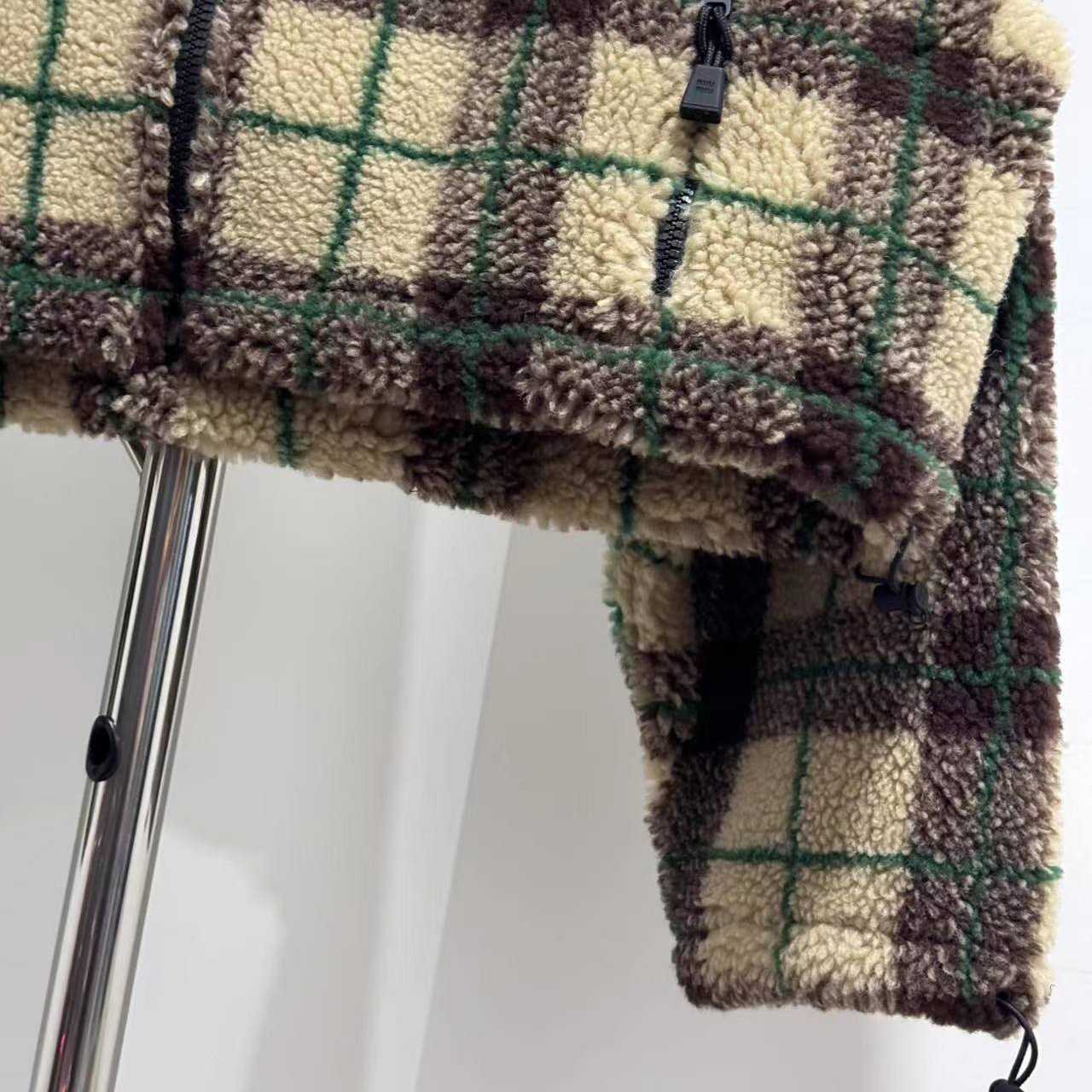 Gucci Checked Teddy Jacket With Zipper - DopestKickz
