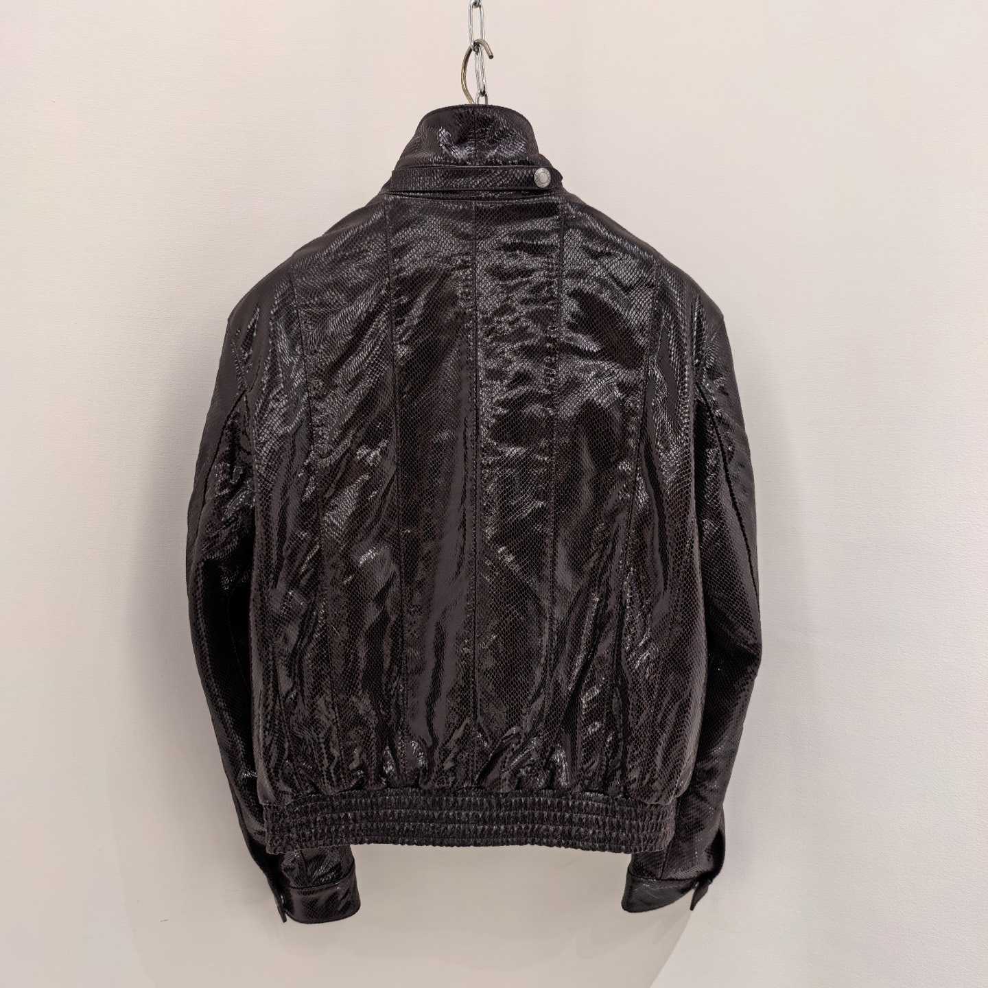 Tom Ford men's Python-effect Leather Jacket - DopestKickz