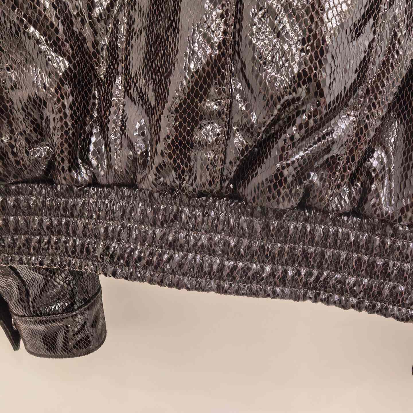 Tom Ford men's Python-effect Leather Jacket - DopestKickz