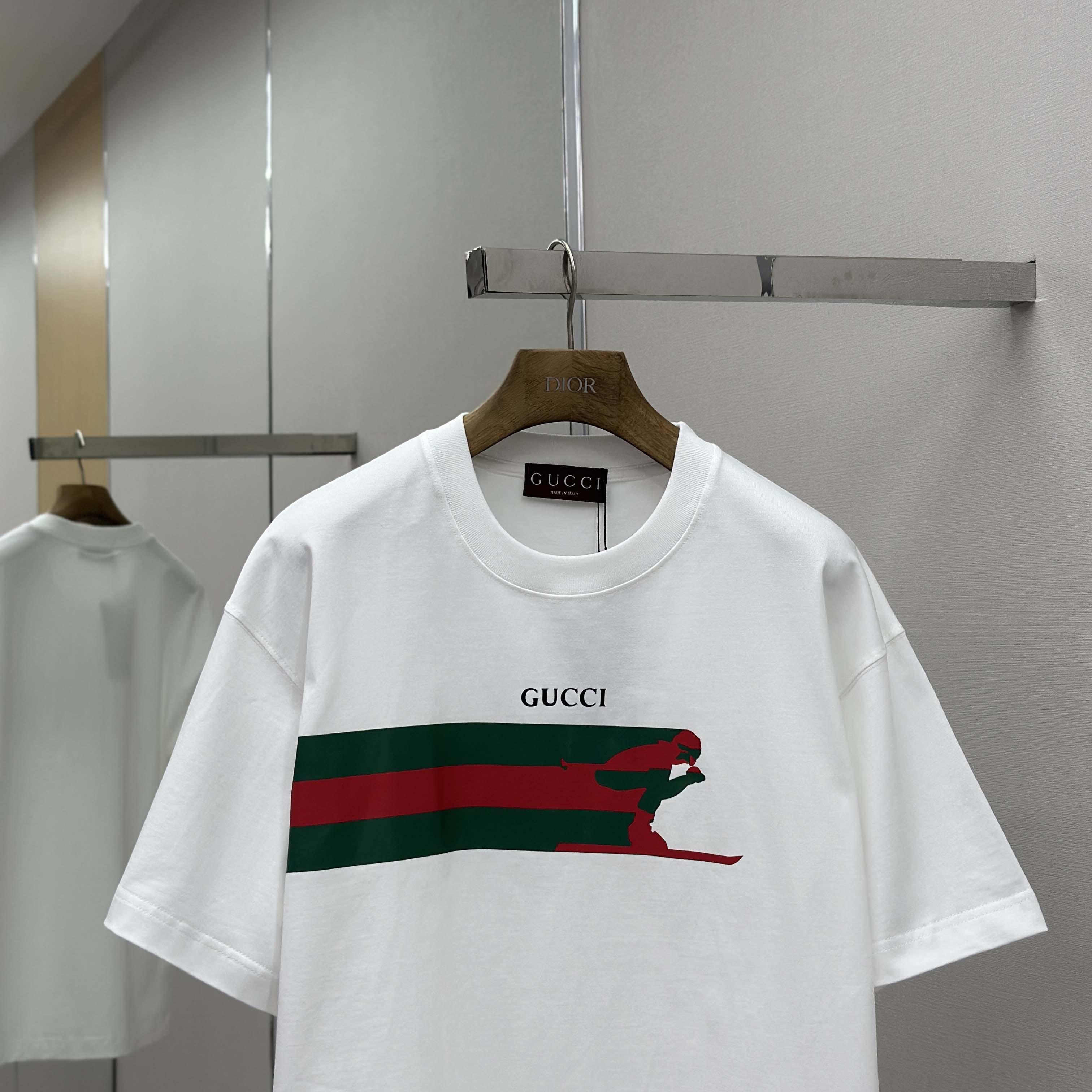 Gucci Cotton Jersey T-shirt With Print - DopestKickz