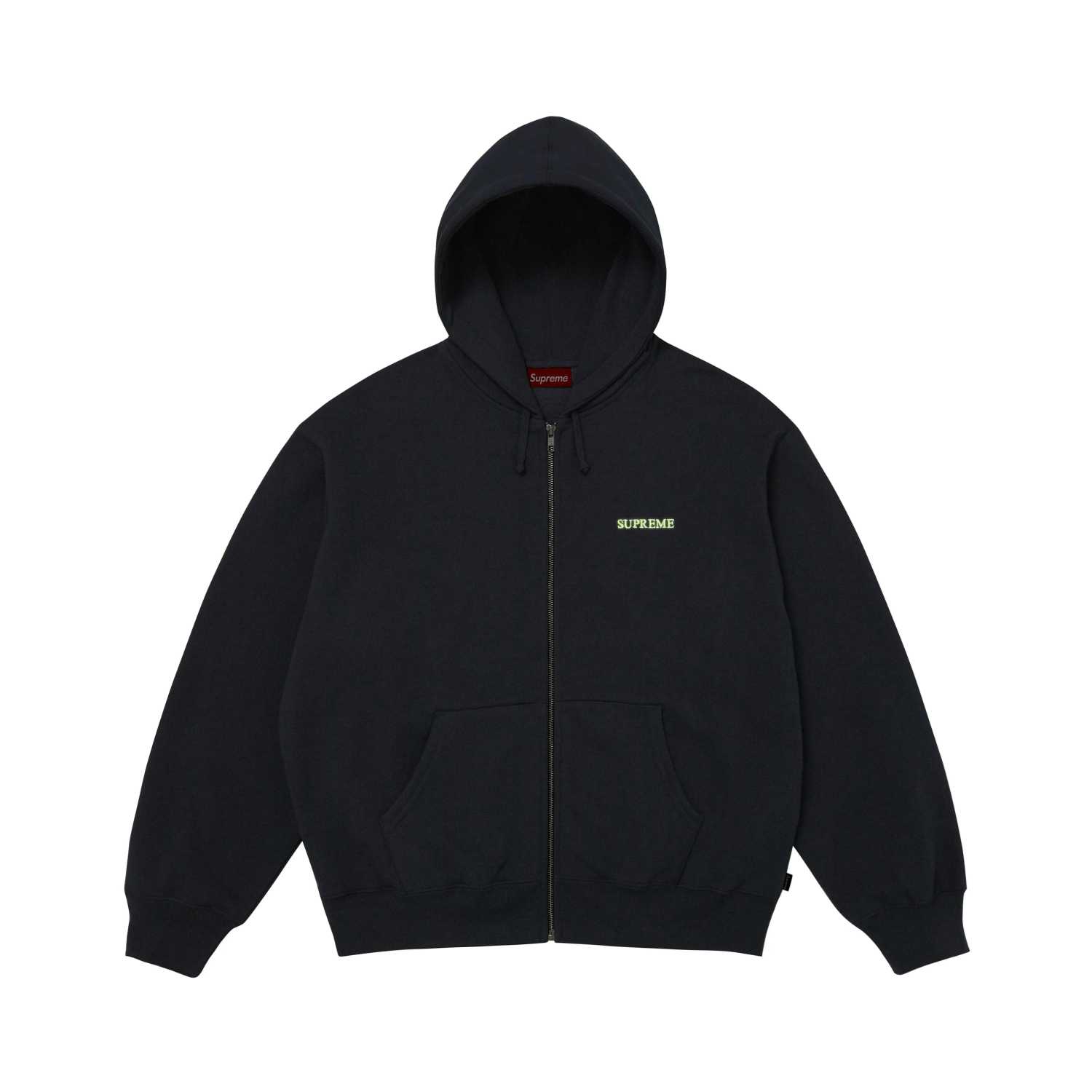 Supreme Idgaf Zip Up Hooded Sweatshirt 'Black' - DopestKickz