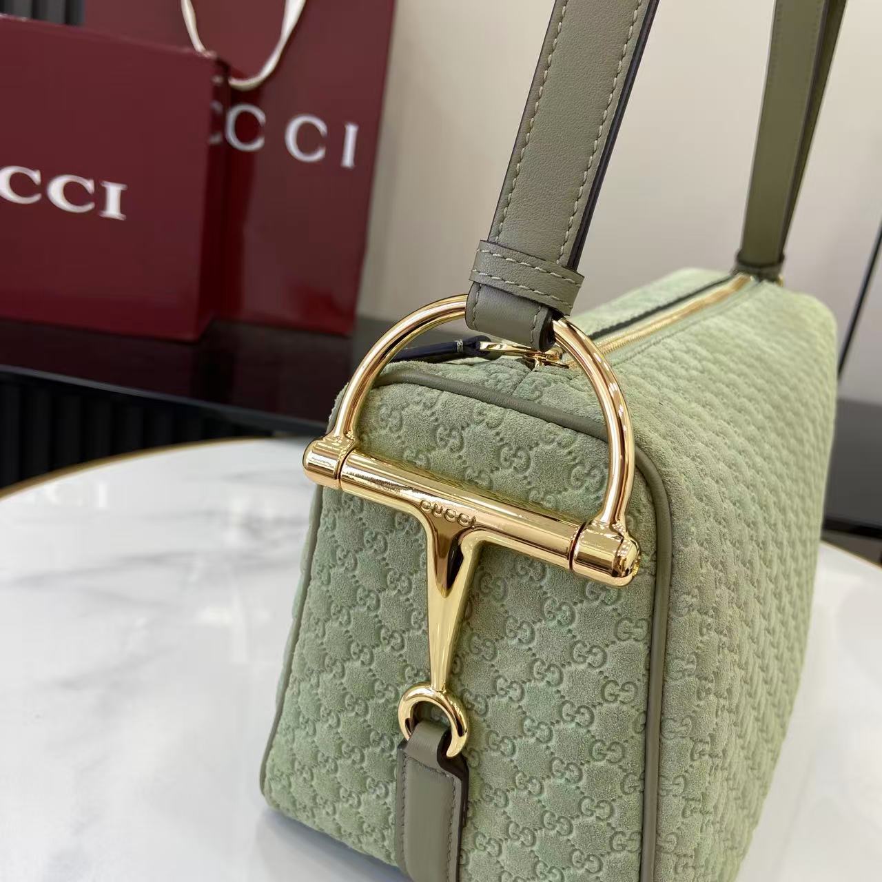 Gucci Half Horsebit Medium Shoulder Bag - DopestKickz