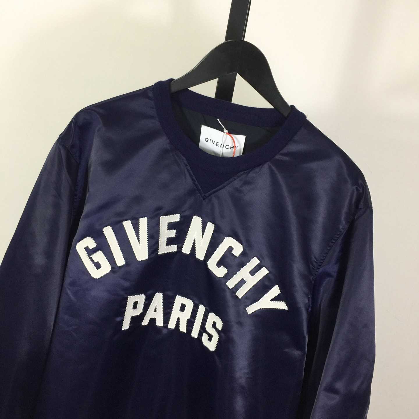 Givenchy Sweatshirt In Satin With GIVENCHY Paris Embroidery - DopestKickz