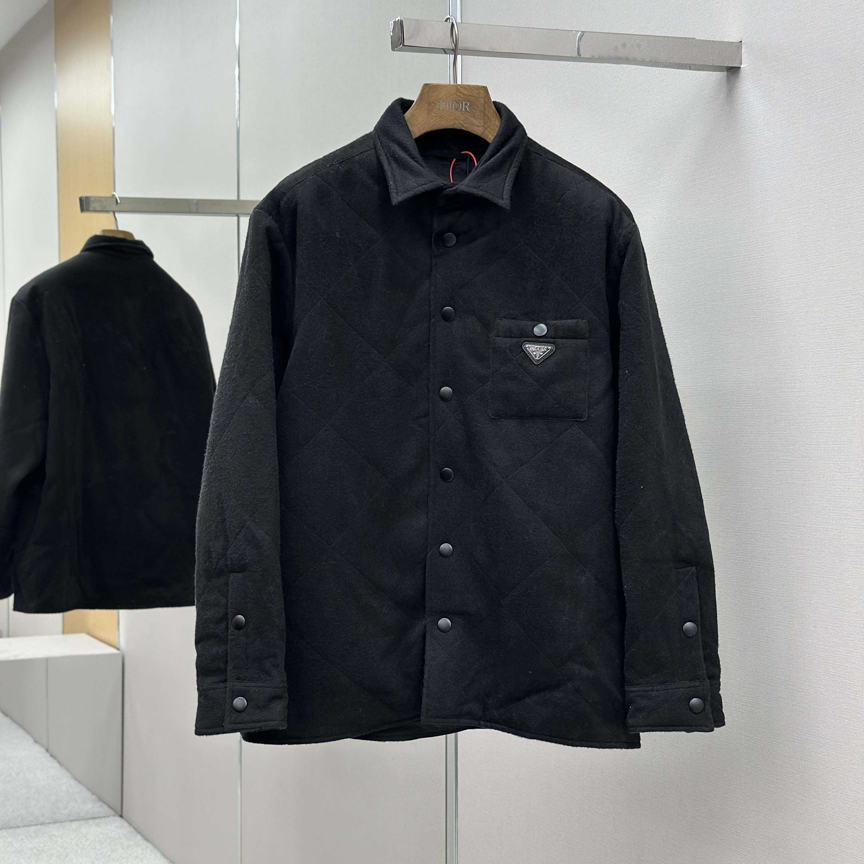 Prada Quilted Cashmere Shirt - DopestKickz