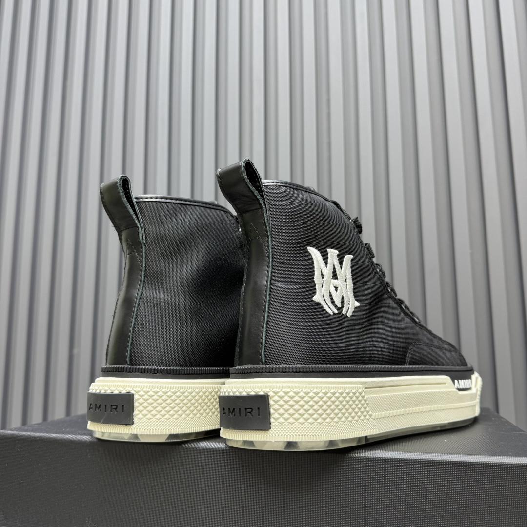 Amiri Black'MA' Court Hi Sneakers - DopestKickz