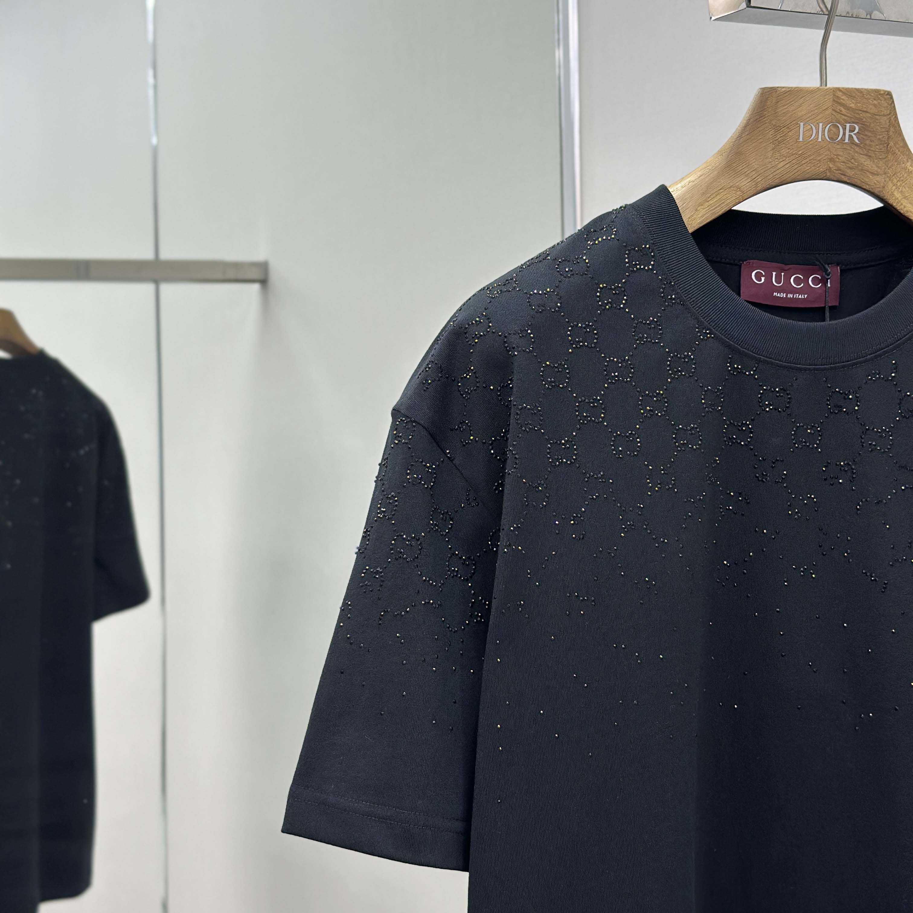 Gucci Cotton jersey T-shirt With Crystals - DopestKickz
