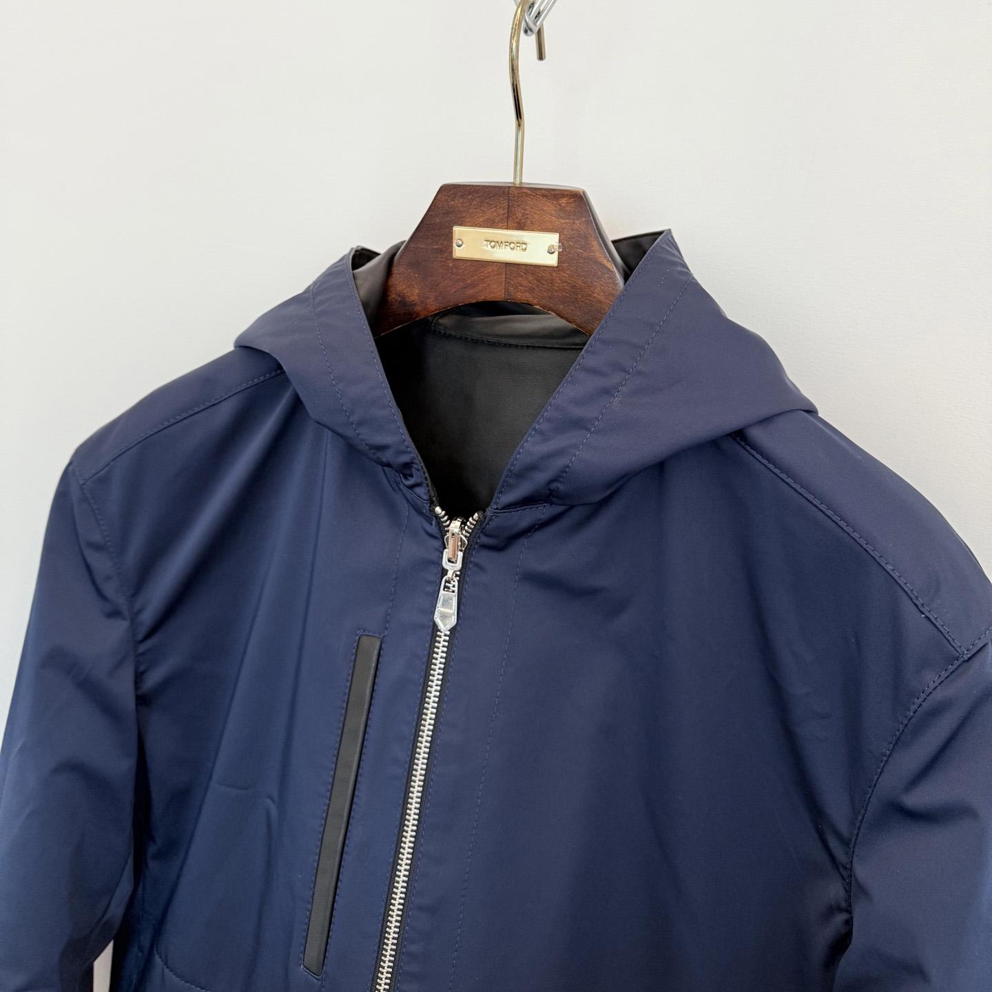 Hermes Reversible Zipped Hooded Jacket With Leather Detail - DopestKickz