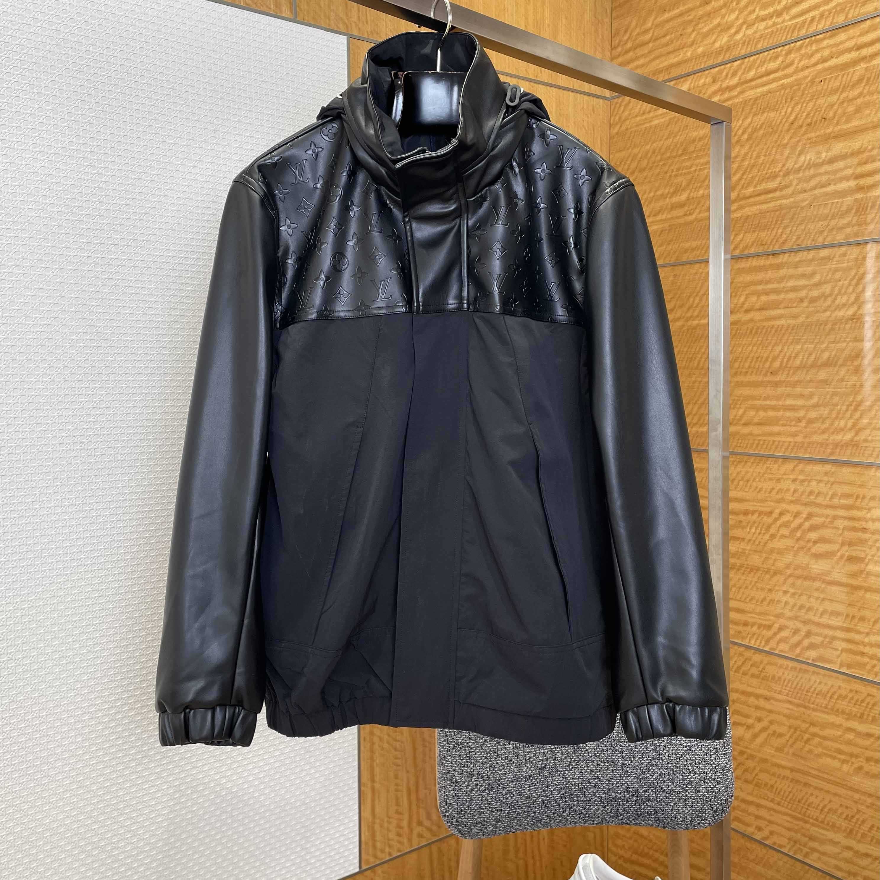 Louis Vuitton Leather Mix Windbreaker   1AJBS9 - DopestKickz