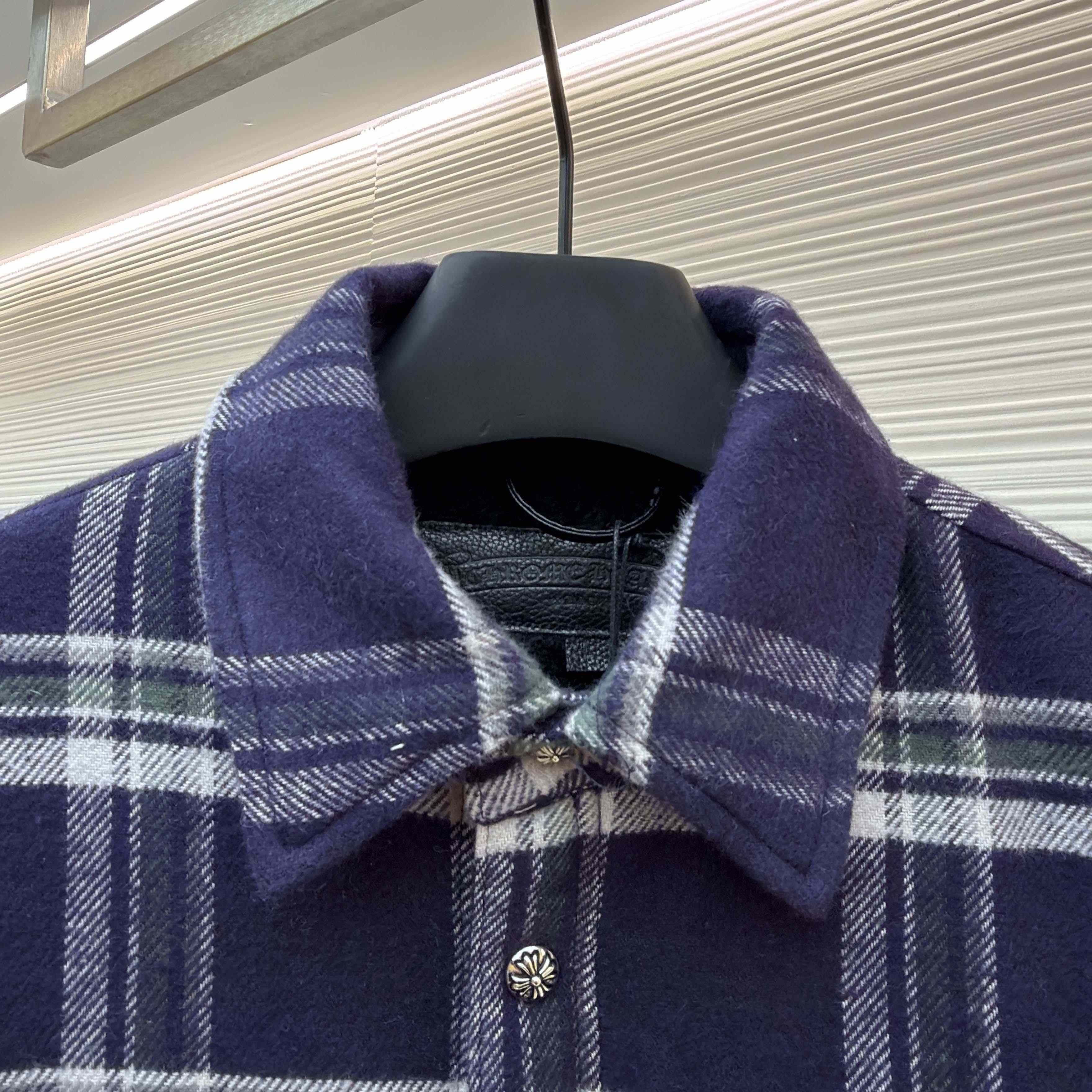 Chrome Hearts Work Dog Pile Lined Flannel Shirt Jacket  - DopestKickz