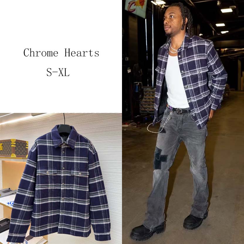 Chrome Hearts Work Dog Pile Lined Flannel Shirt Jacket  - DopestKickz