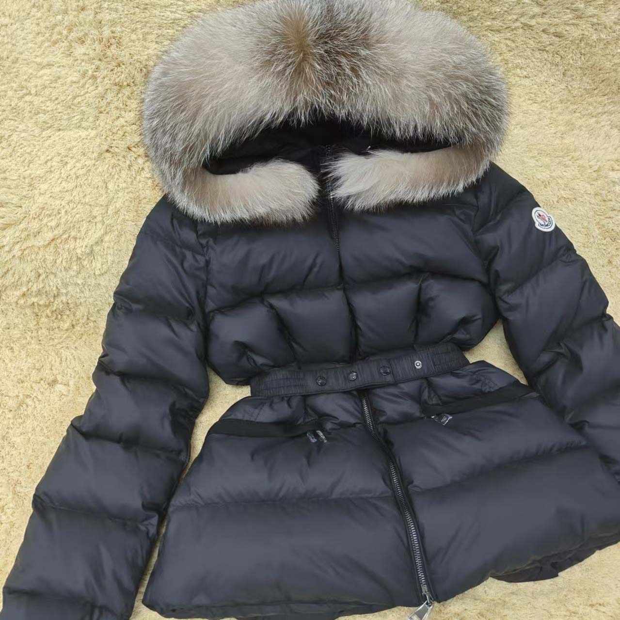Moncler Boed Hooded Shearling-Trimmed Short Down Jacket - DopestKickz