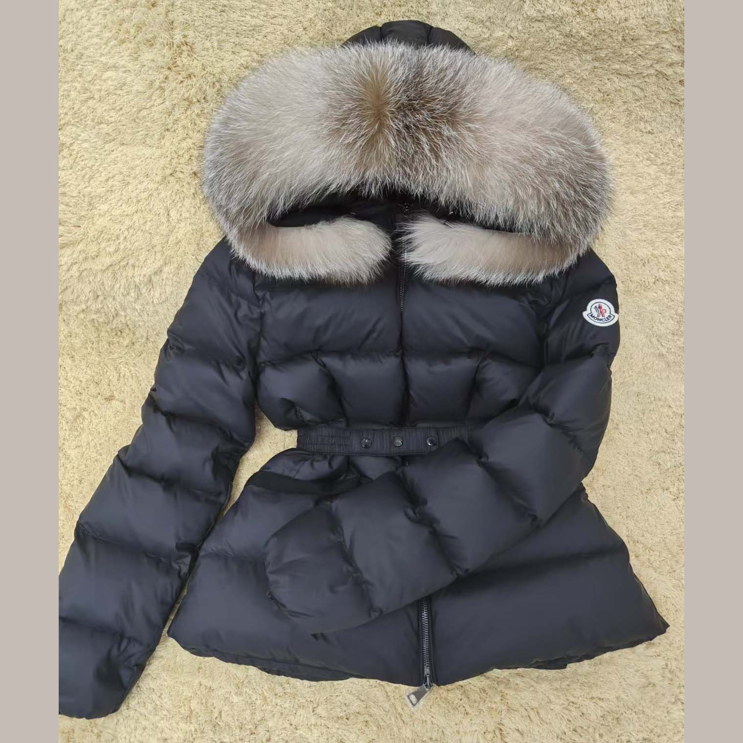 Moncler Boed Hooded Shearling-Trimmed Short Down Jacket - DopestKickz