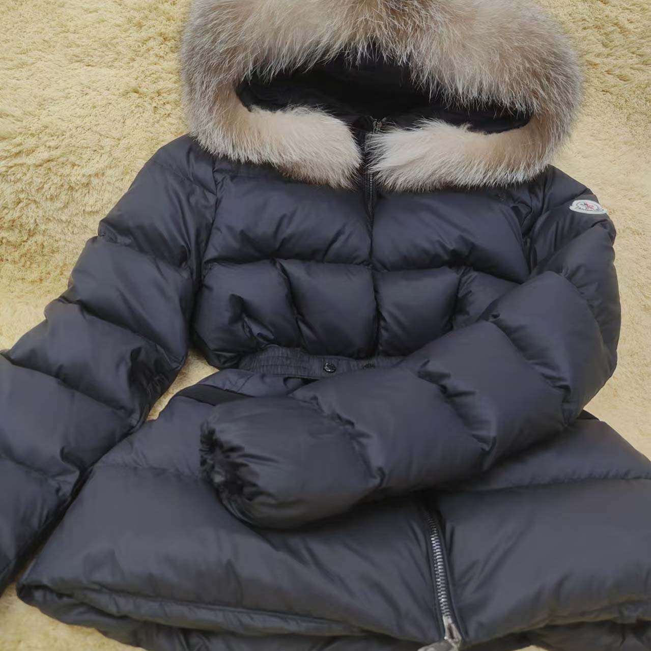 Moncler Boed Hooded Shearling-Trimmed Short Down Jacket - DopestKickz