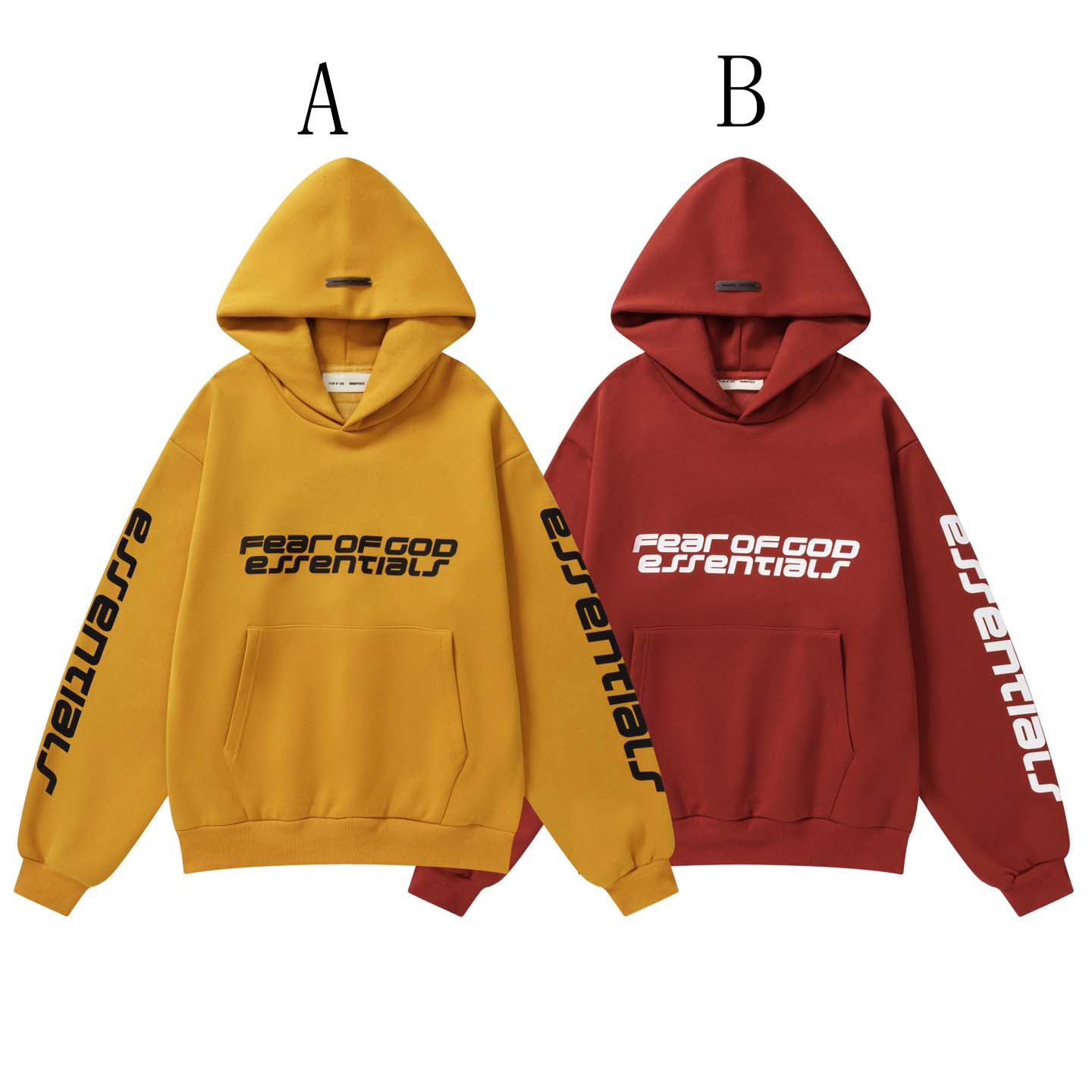 Fear of God Essentials Crimson Cropped Relaxed Hoodie - DopestKickz