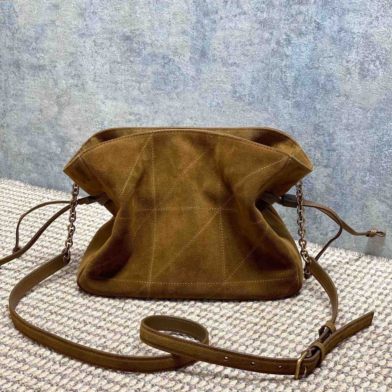 Saint Laurent Jamie Shoulder Pouch In Suede - DopestKickz