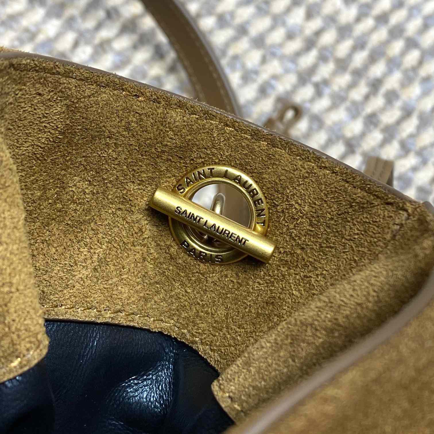 Saint Laurent Jamie Shoulder Pouch In Suede - DopestKickz