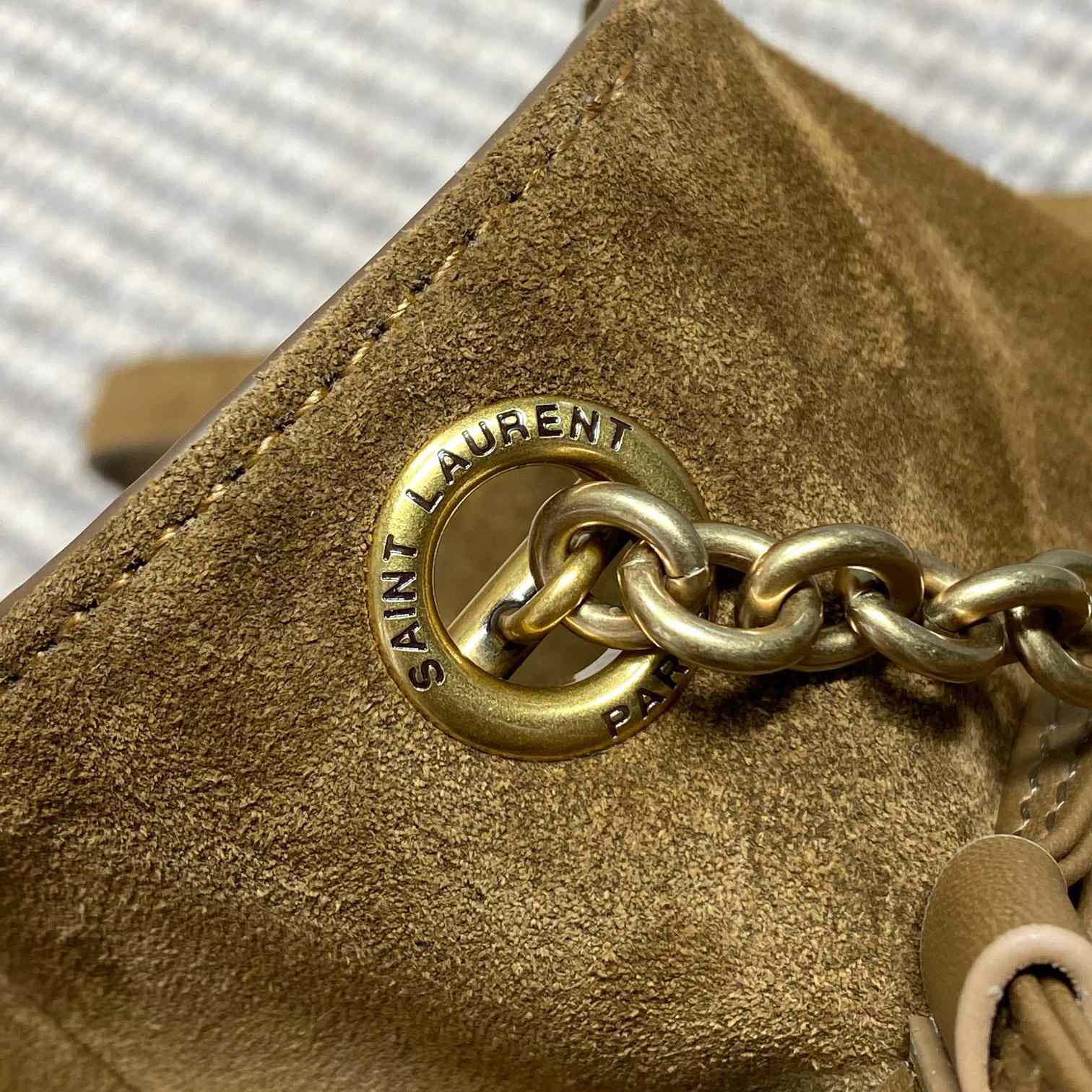 Saint Laurent Jamie Shoulder Pouch In Suede - DopestKickz