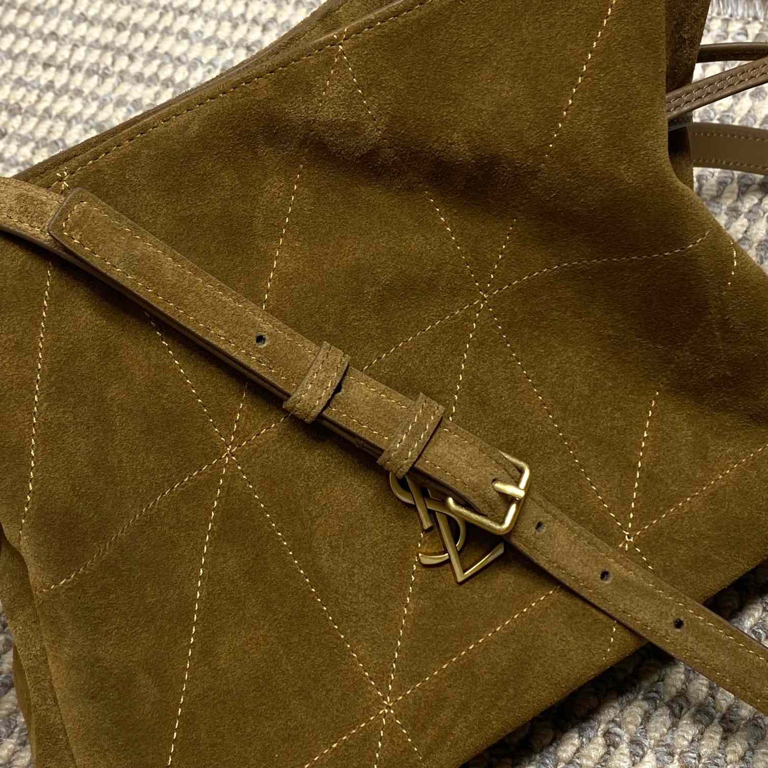 Saint Laurent Jamie Shoulder Pouch In Suede - DopestKickz