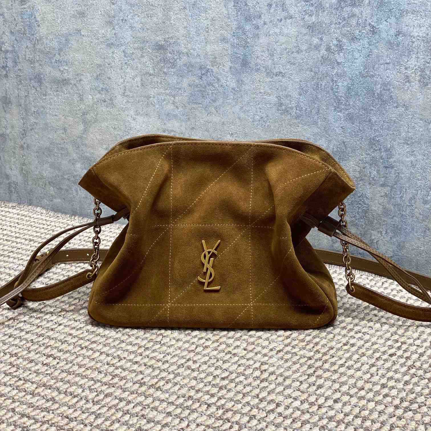 Saint Laurent Jamie Shoulder Pouch In Suede - DopestKickz