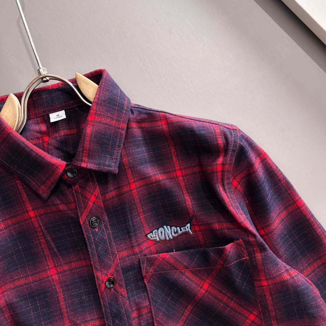 Moncler Checked Cotton Shirt - DopestKickz