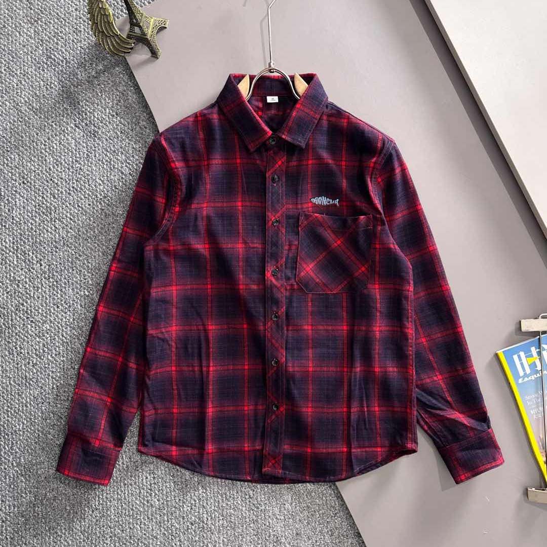 Moncler Checked Cotton Shirt - DopestKickz