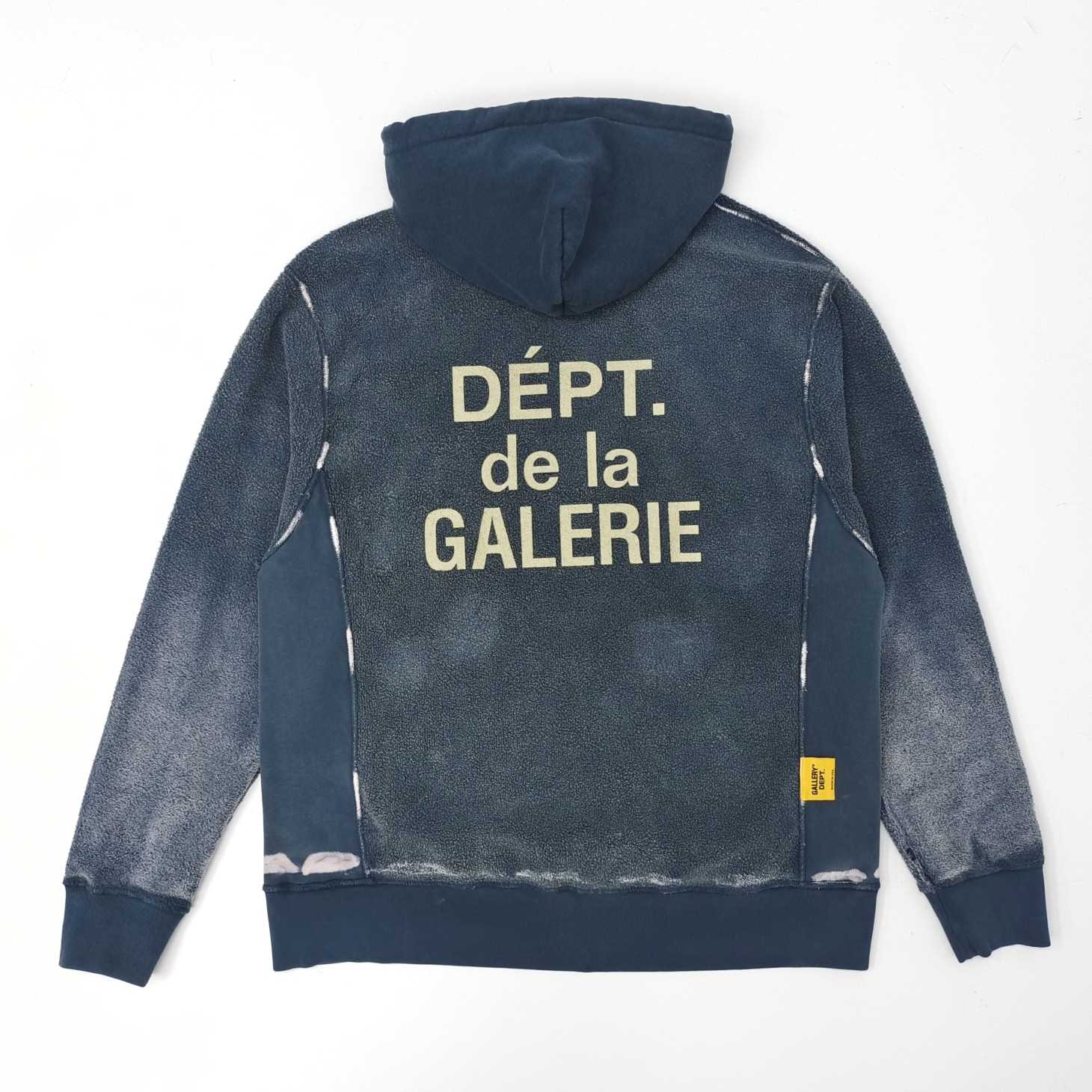 Gallery Dept. Reversible French Logo Hoodie Navy Men's - US - DopestKickz