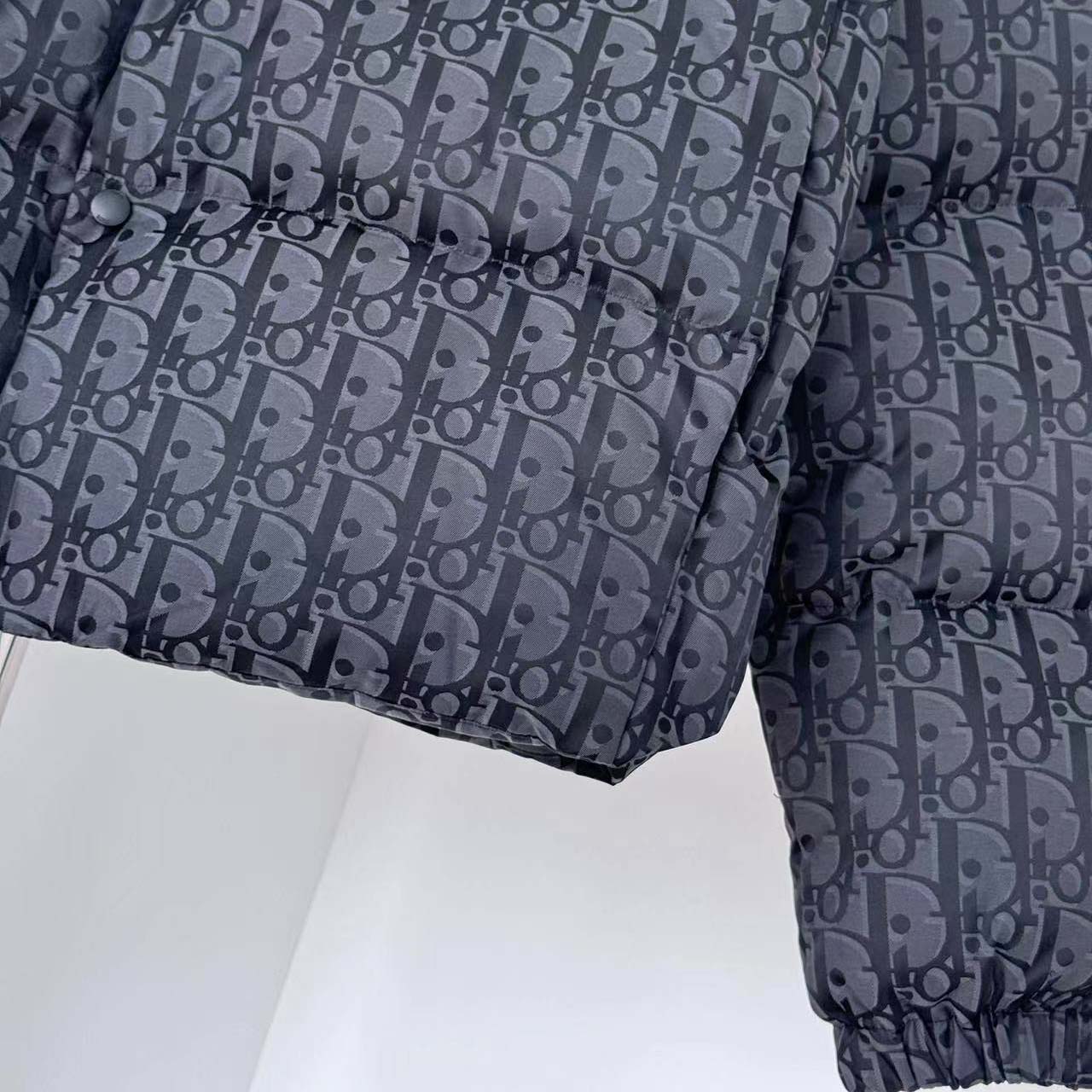 Dior Oblique Down Overshirt Black Cotton-Blend Jacquard - DopestKickz