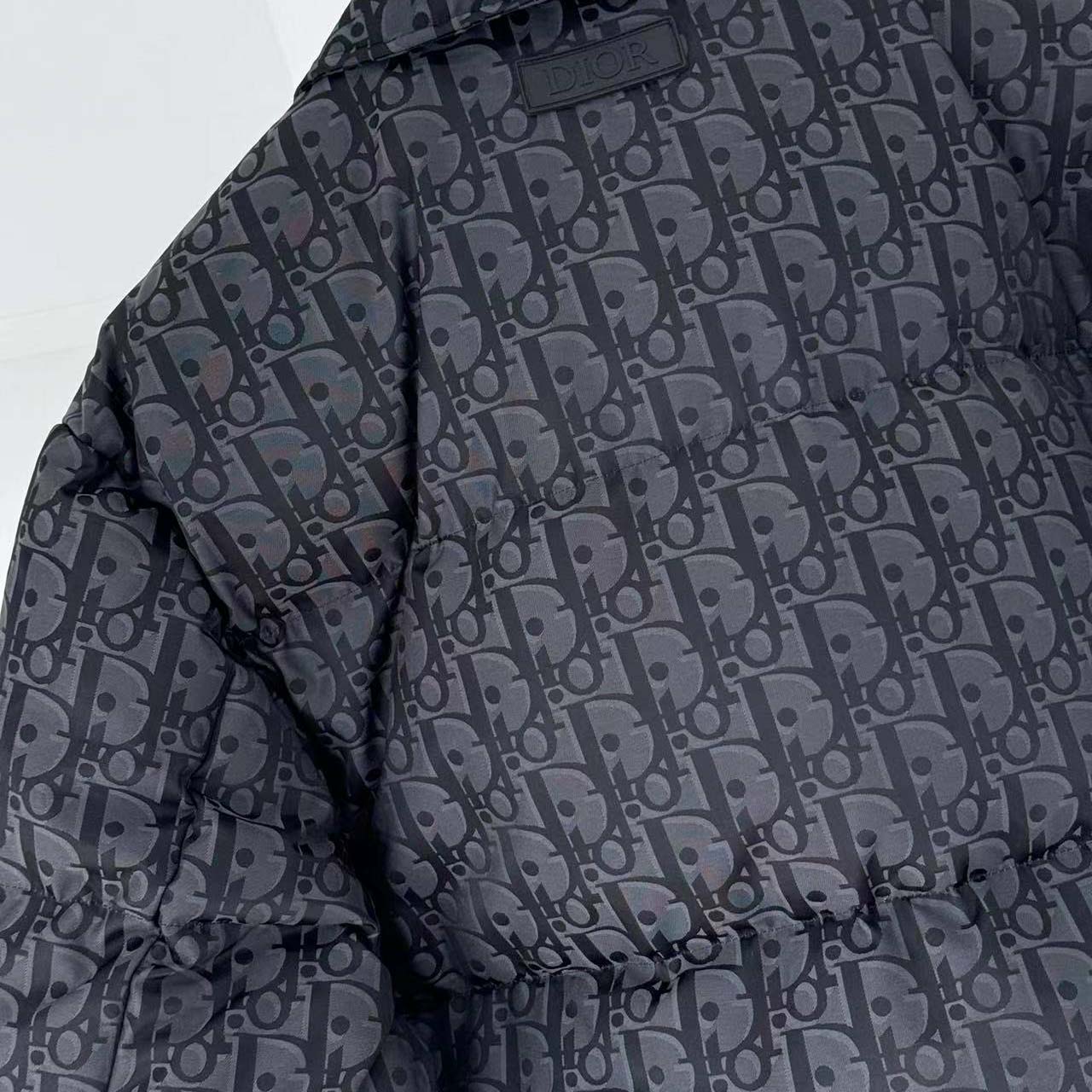 Dior Oblique Down Overshirt Black Cotton-Blend Jacquard - DopestKickz