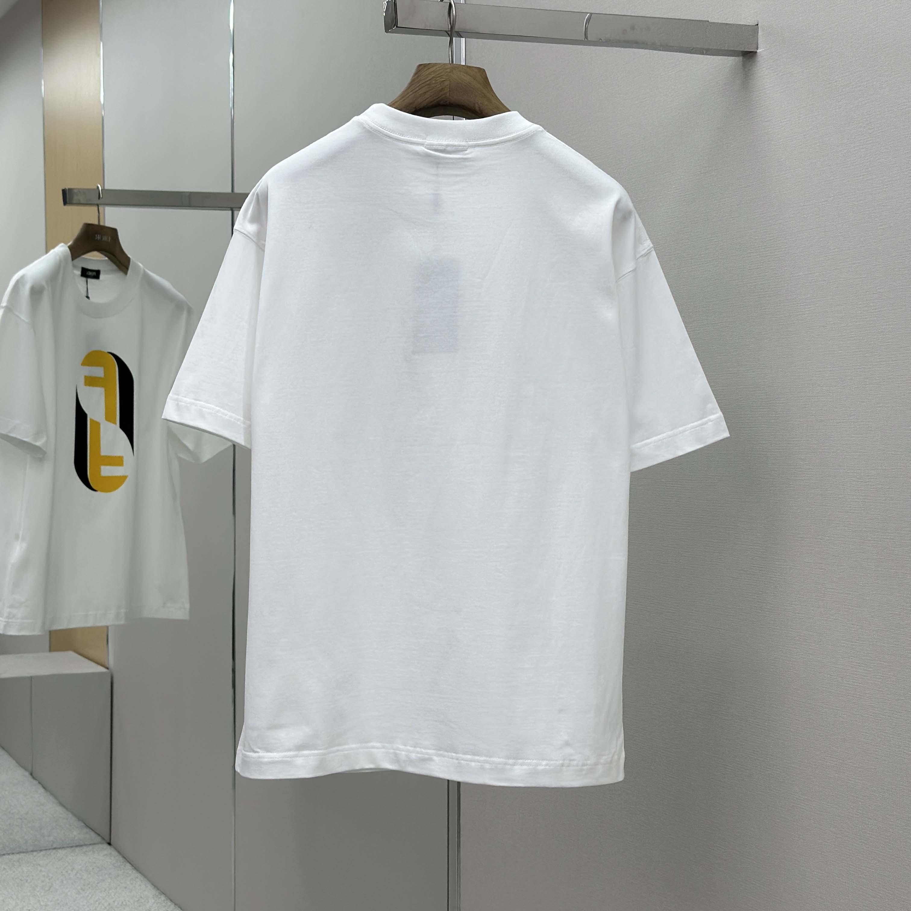 Fendi White Cotton T-shirt - DopestKickz