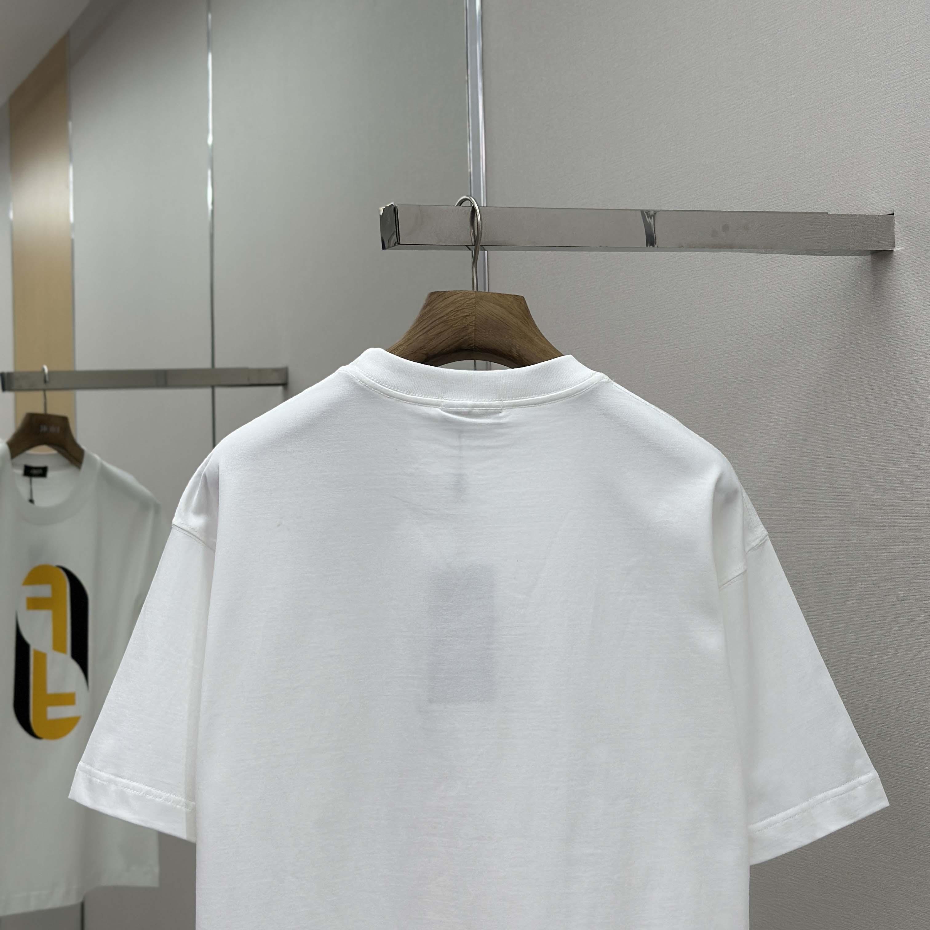 Fendi White Cotton T-shirt - DopestKickz