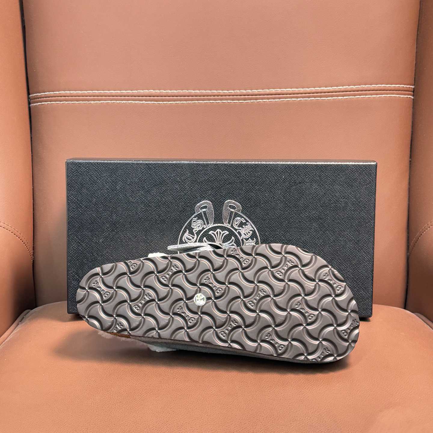 Chrome Hearts Birkenstock Boston Suede Sandals  - DopestKickz