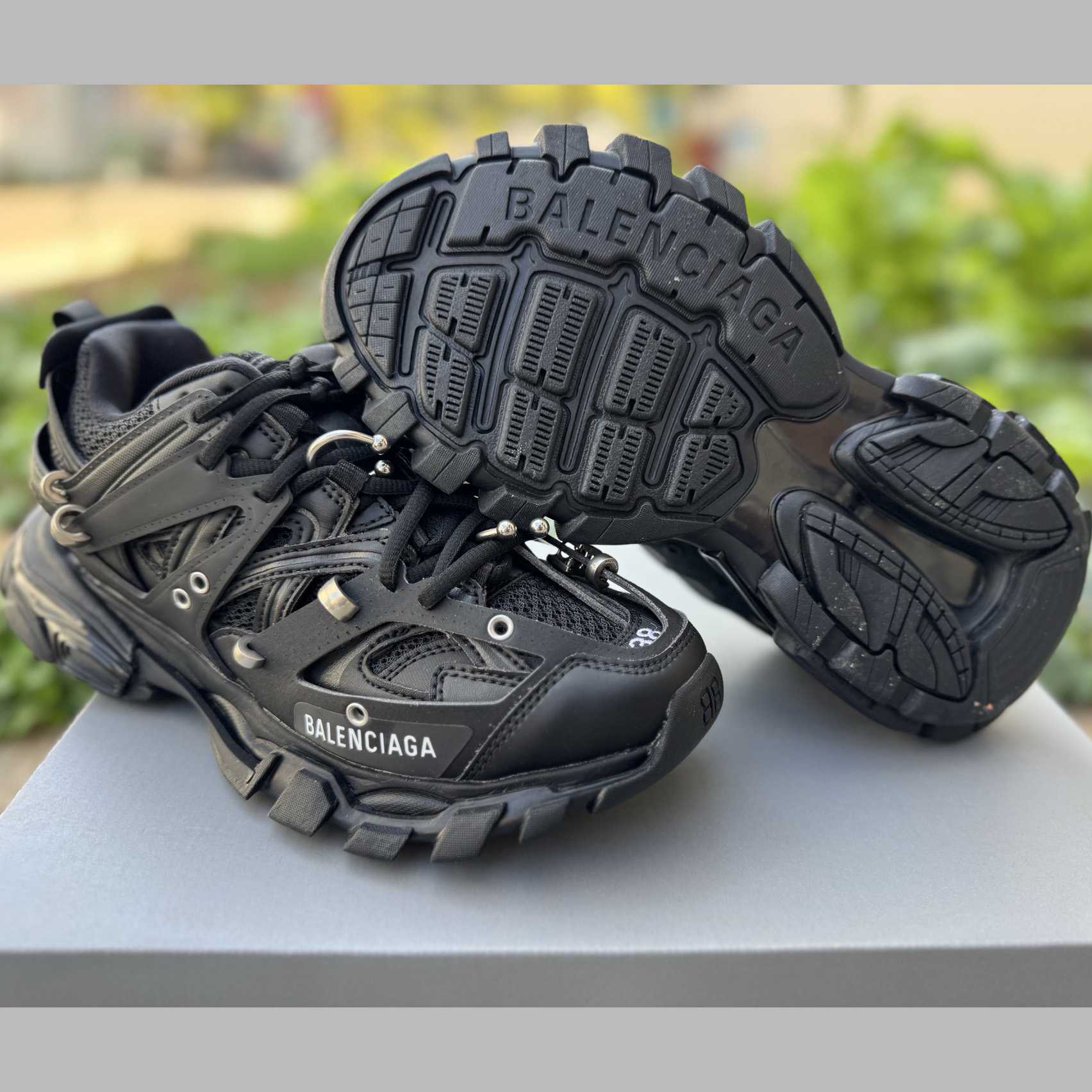 Balenciaga Track piercing Sneaker In Black - DopestKickz