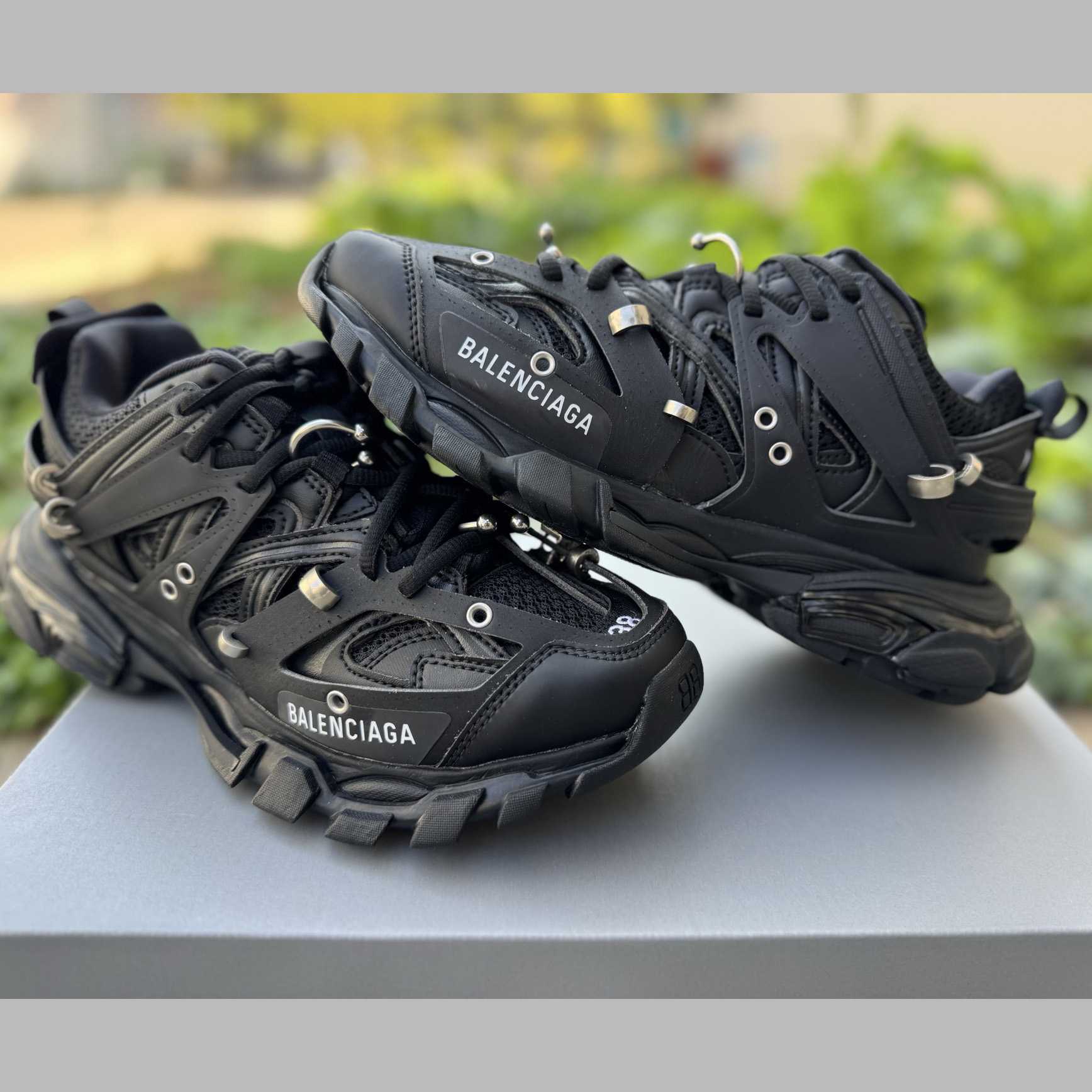 Balenciaga Track piercing Sneaker In Black - DopestKickz