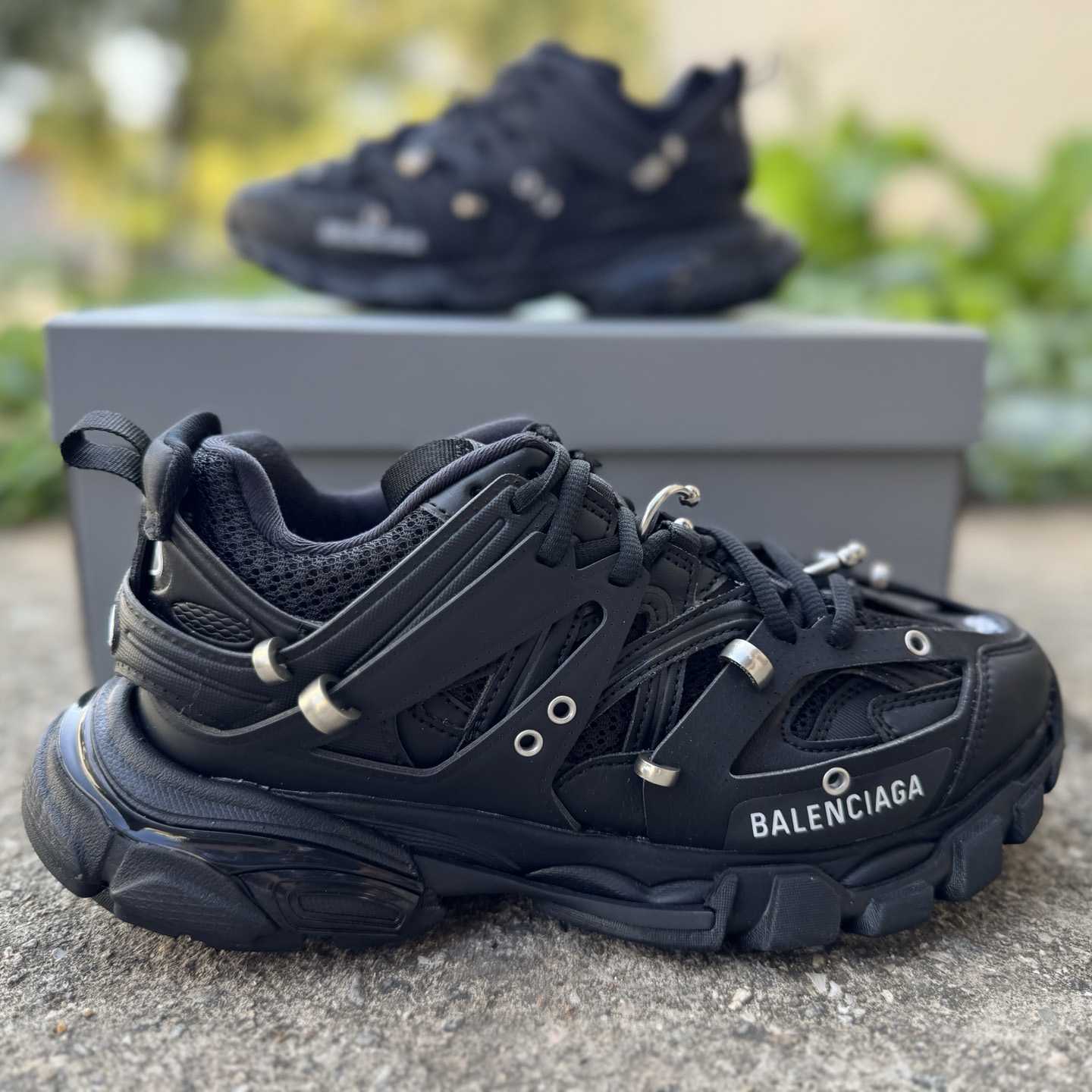 Balenciaga Track piercing Sneaker In Black - DopestKickz