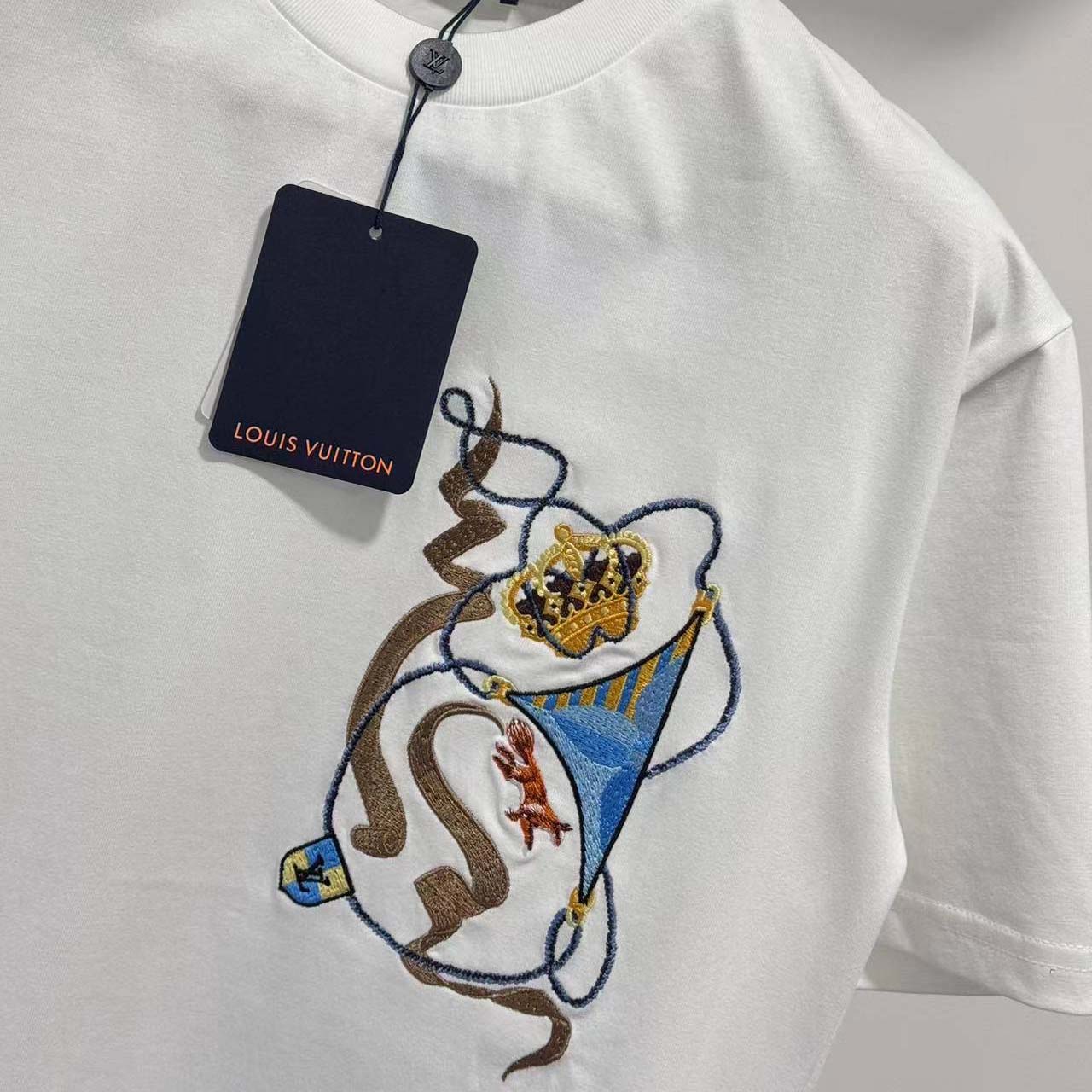 Louis Vuitton Embroidered T-Shirt  - DopestKickz