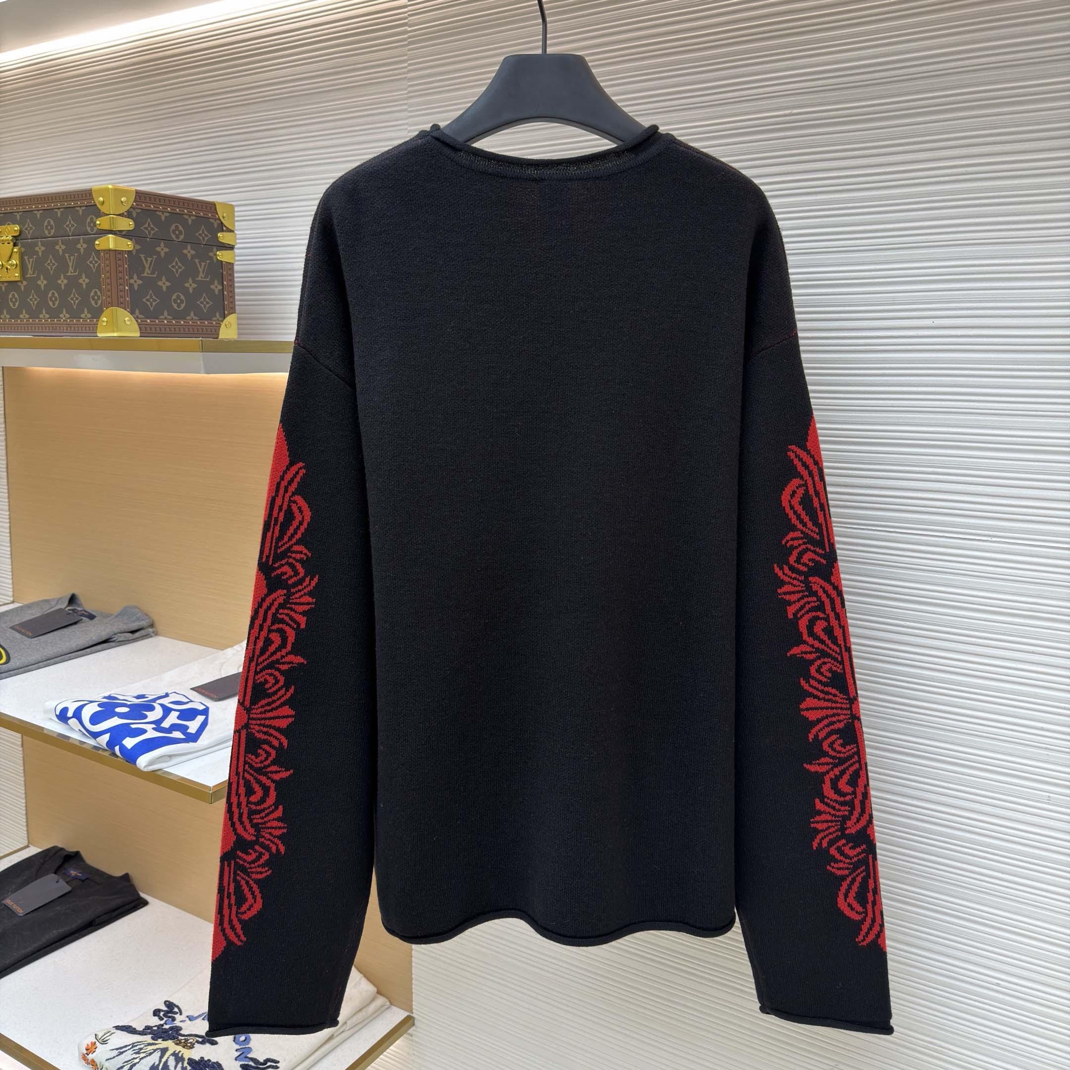 Chrome Hearts Cashmere Cross Patch Sweater  - DopestKickz