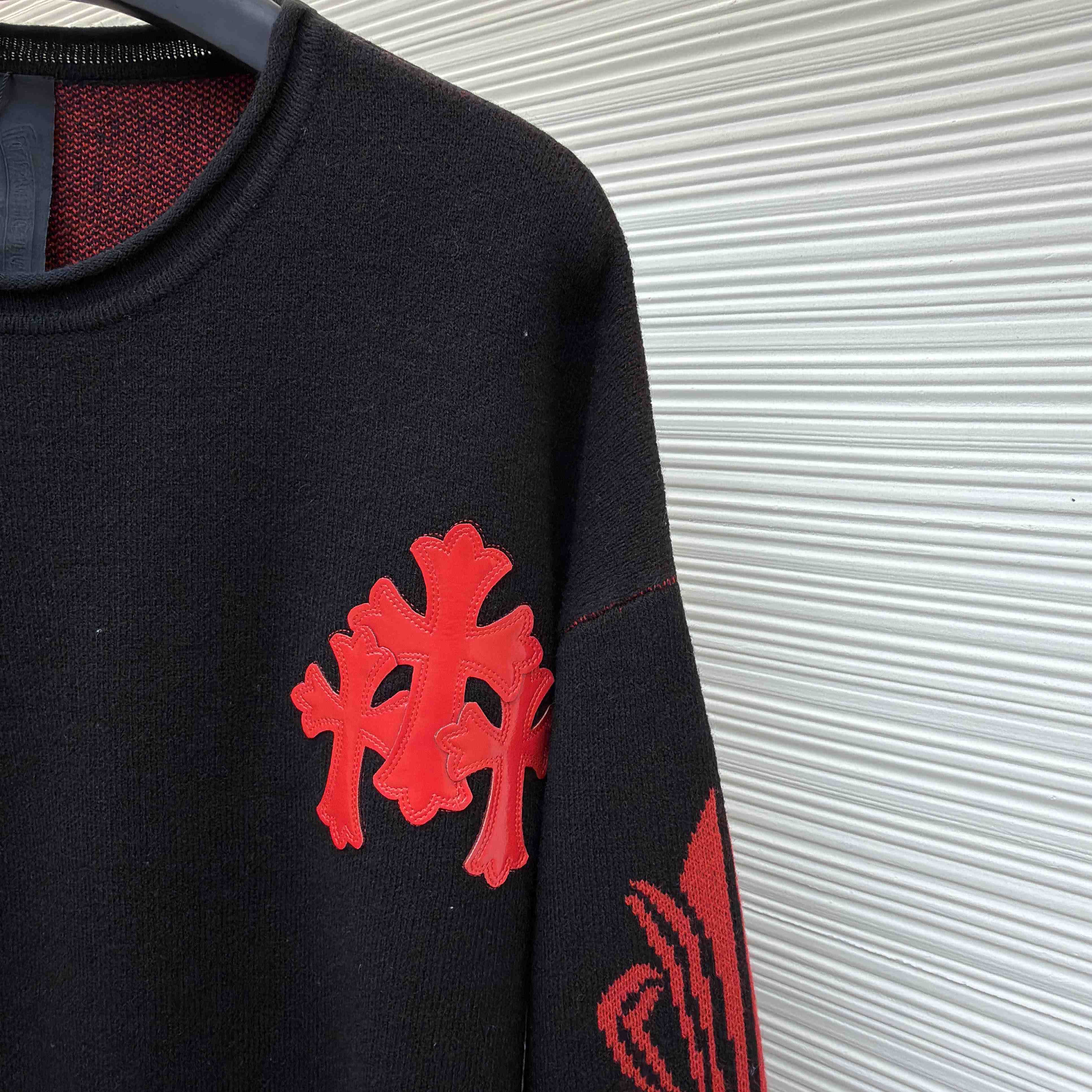 Chrome Hearts Cashmere Cross Patch Sweater  - DopestKickz