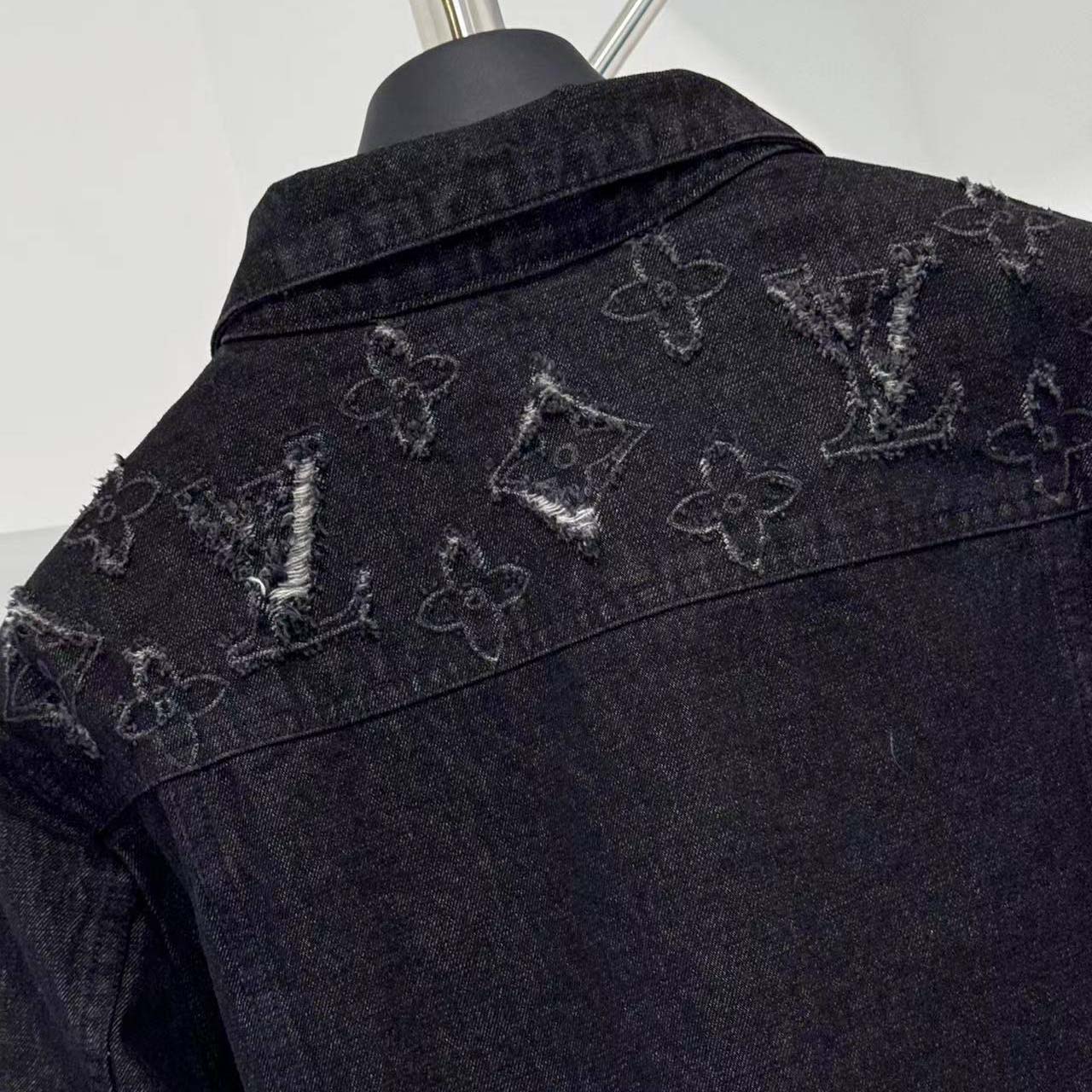Louis Vuitton Monogram Destroy Denim Trucker Jacket - DopestKickz
