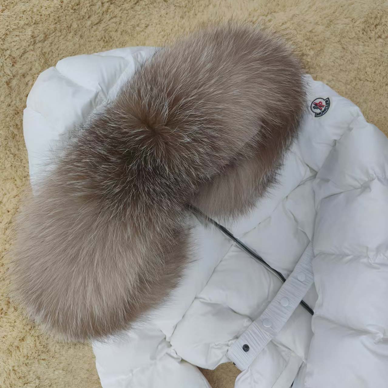 Moncler Boed Hooded Shearling-Trimmed Short Down Jacket - DopestKickz