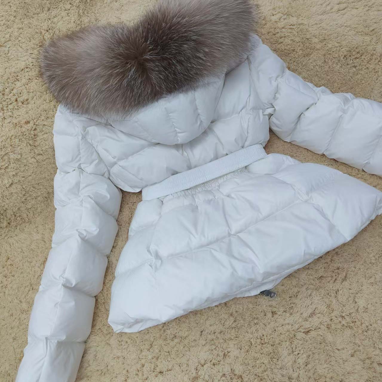 Moncler Boed Hooded Shearling-Trimmed Short Down Jacket - DopestKickz