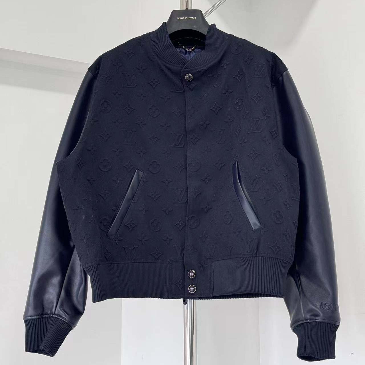 Louis Vuitton Embossed Monogram Cotton Varsity Jacket   - DopestKickz