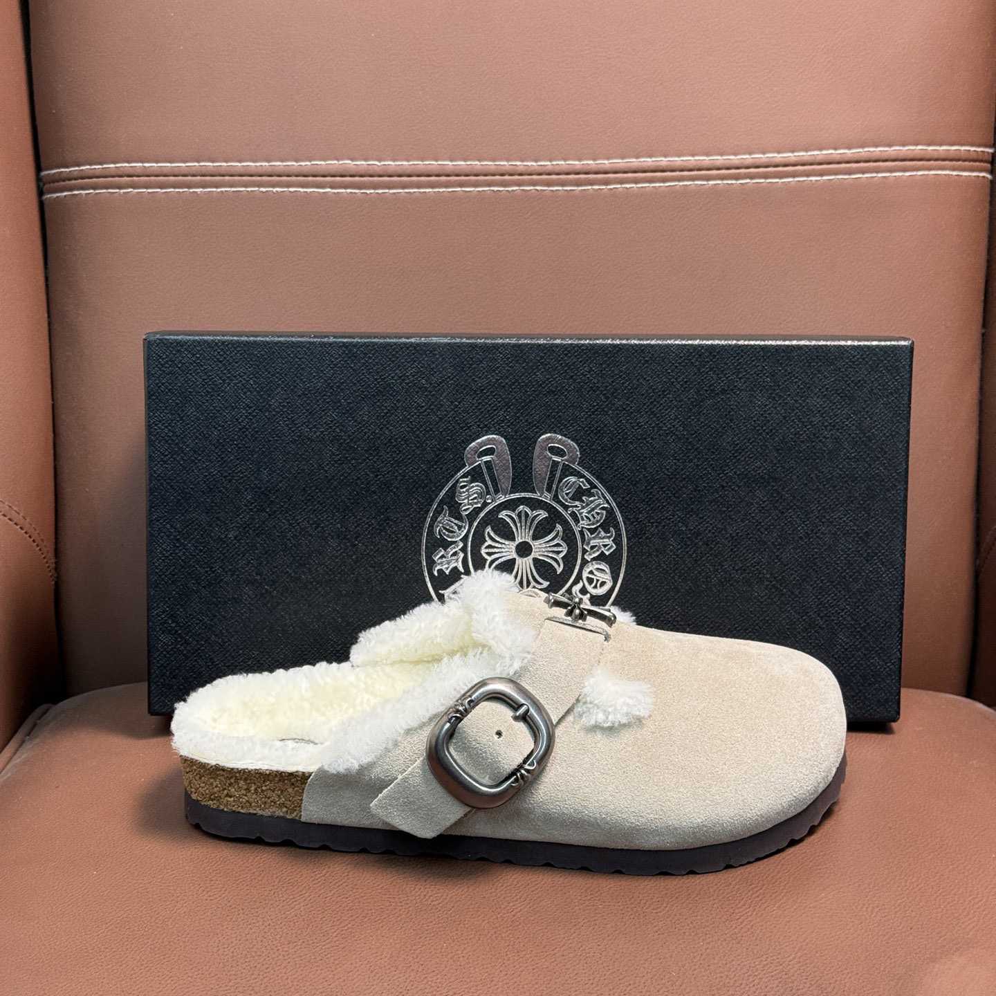 Chrome Hearts Birkenstock Boston Suede Sandals  - DopestKickz