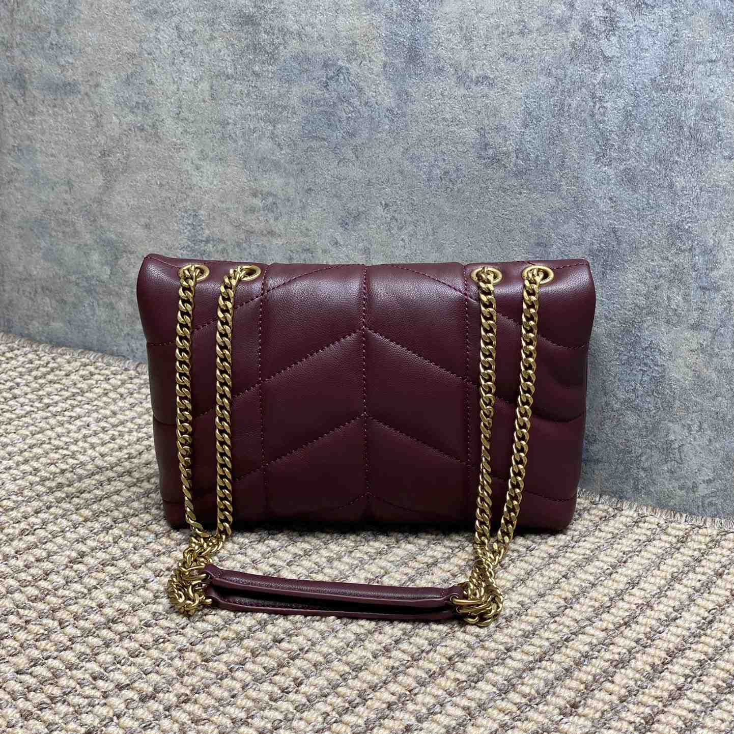 Saint Laurent Toy Puffer In Shiny Leather - DopestKickz