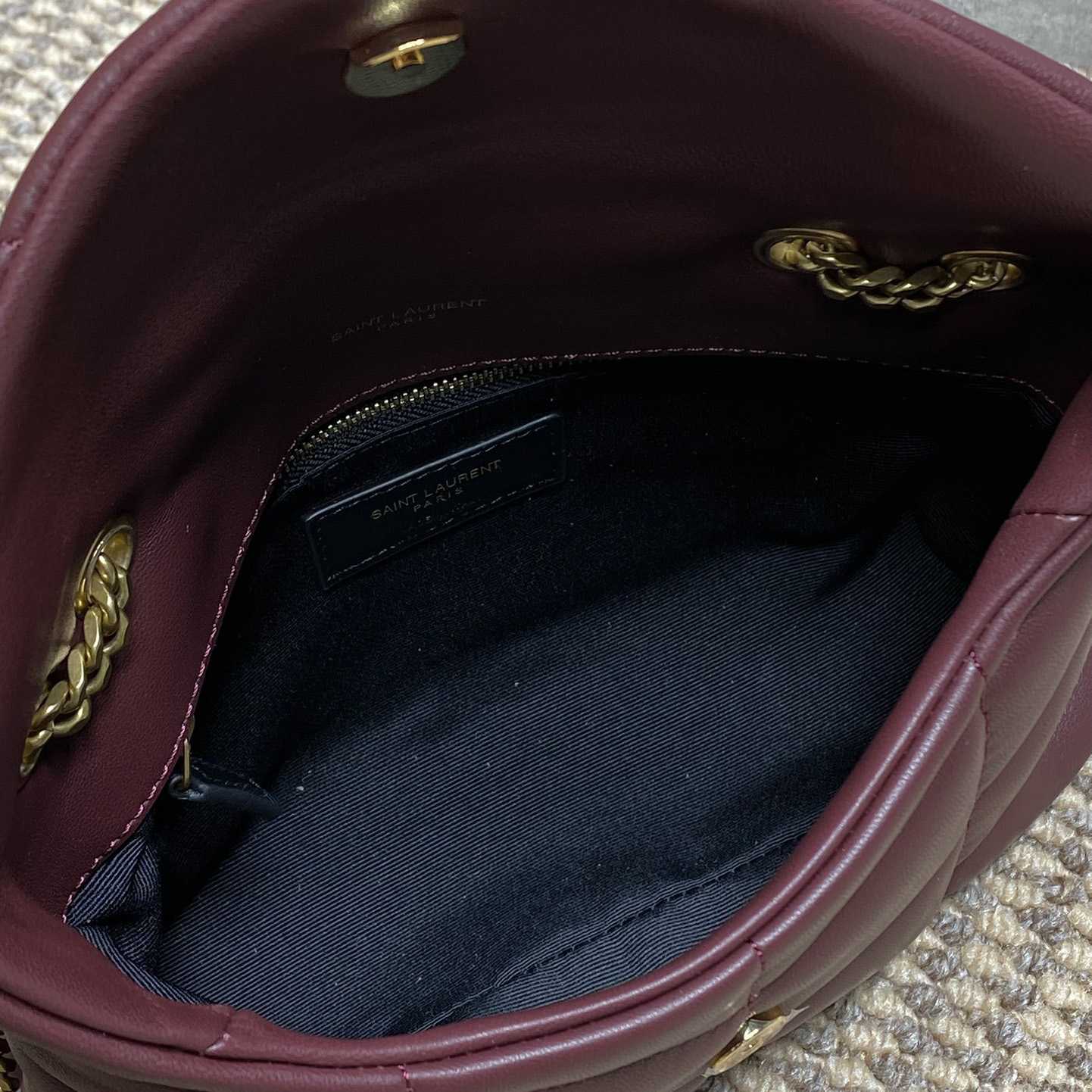 Saint Laurent Toy Puffer In Shiny Leather - DopestKickz