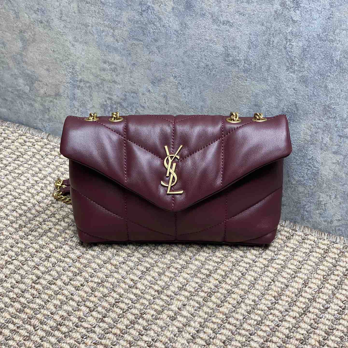 Saint Laurent Toy Puffer In Shiny Leather - DopestKickz