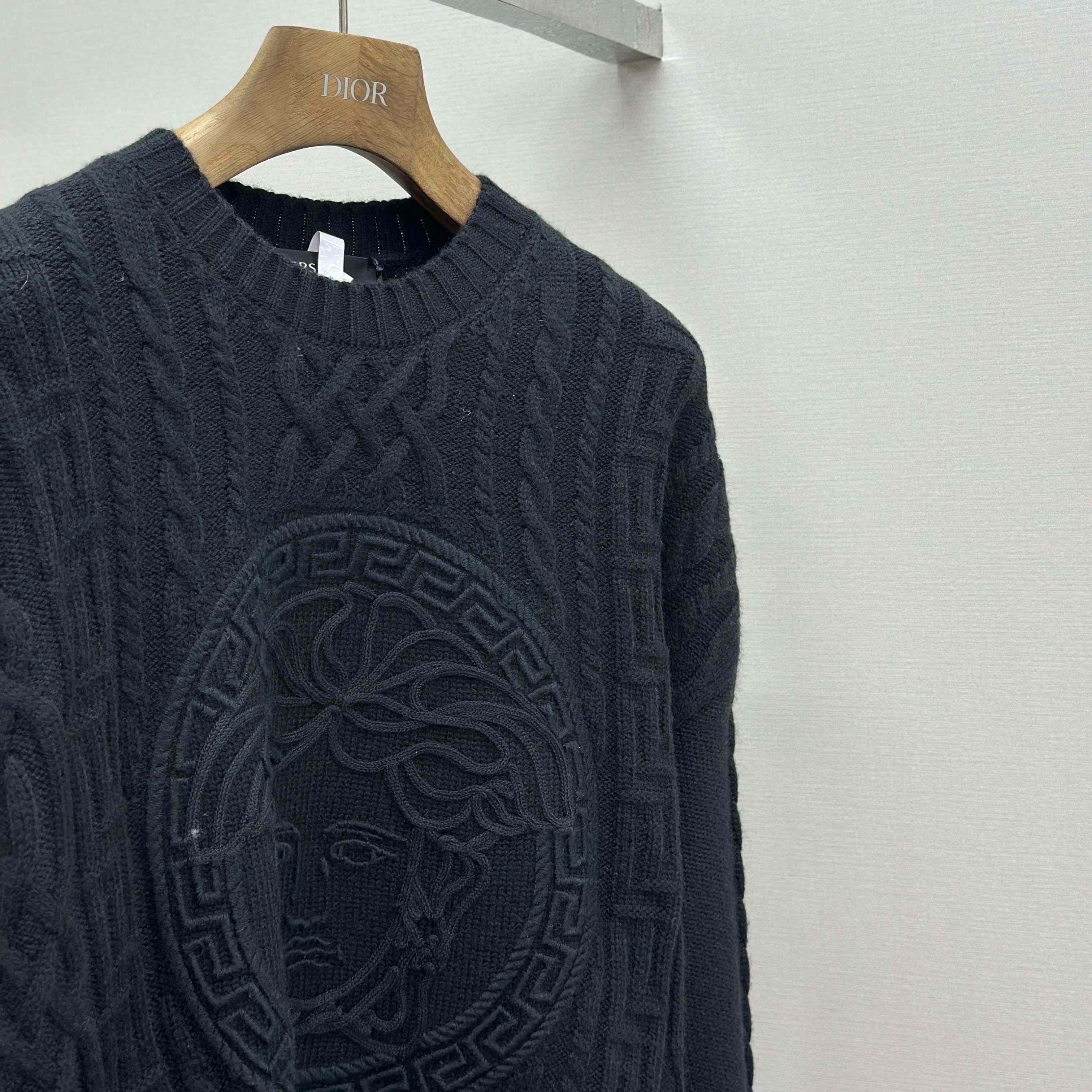 Versace Medusa Crewneck Knit Sweater - DopestKickz