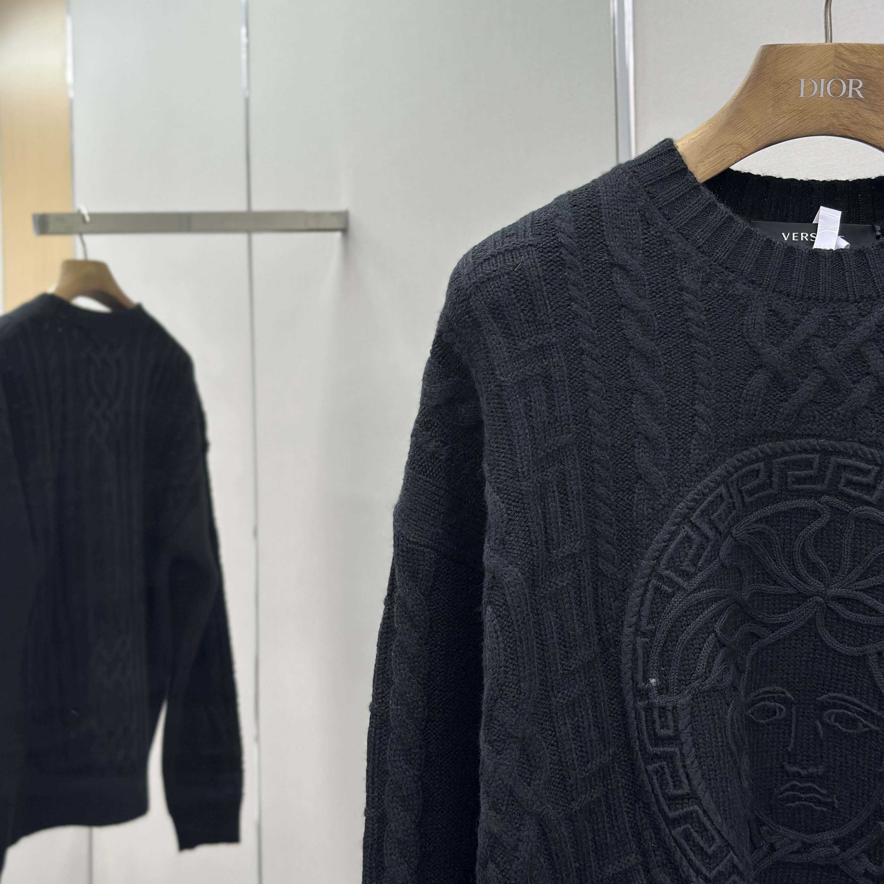 Versace Medusa Crewneck Knit Sweater - DopestKickz
