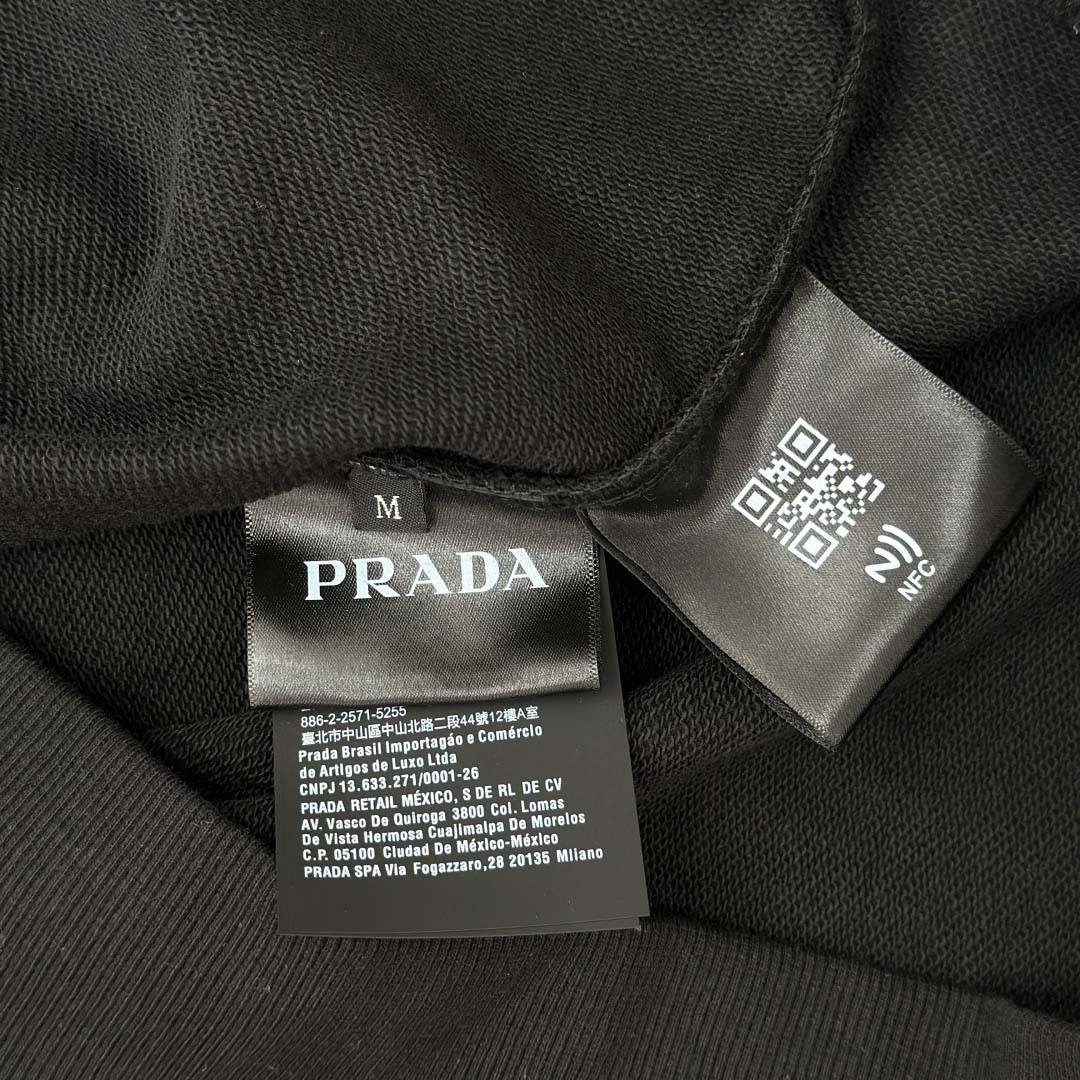 Prada Logo-plaque Technical Cotton Sweatshirt - DopestKickz